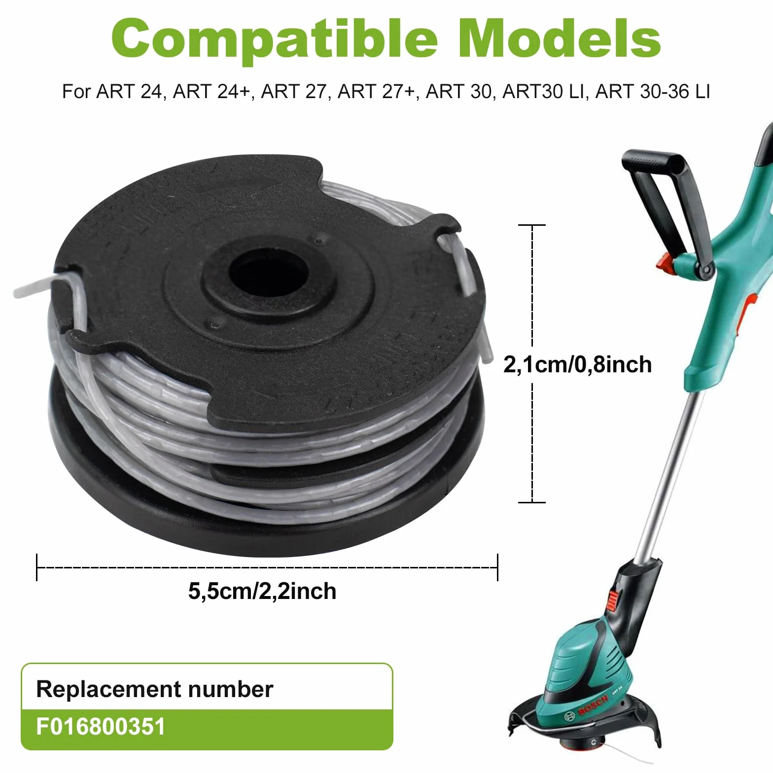 Zamiennik żyłki szpuli do Bosch ART 24 27 30 30-36 LI 6M