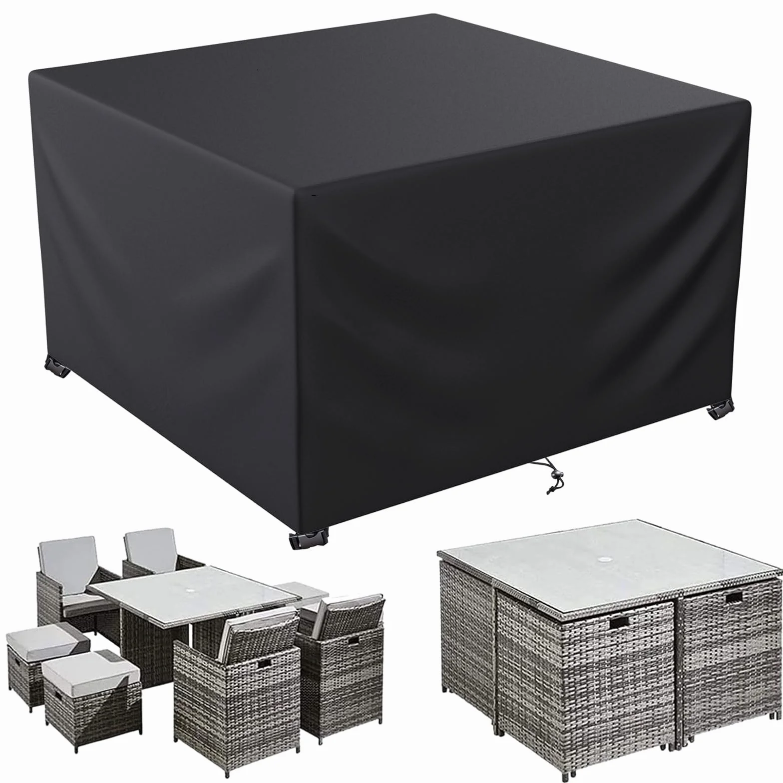 Pokrowiec na meble ogrodowe 600D Oxford 150 x 150 x 75 cm