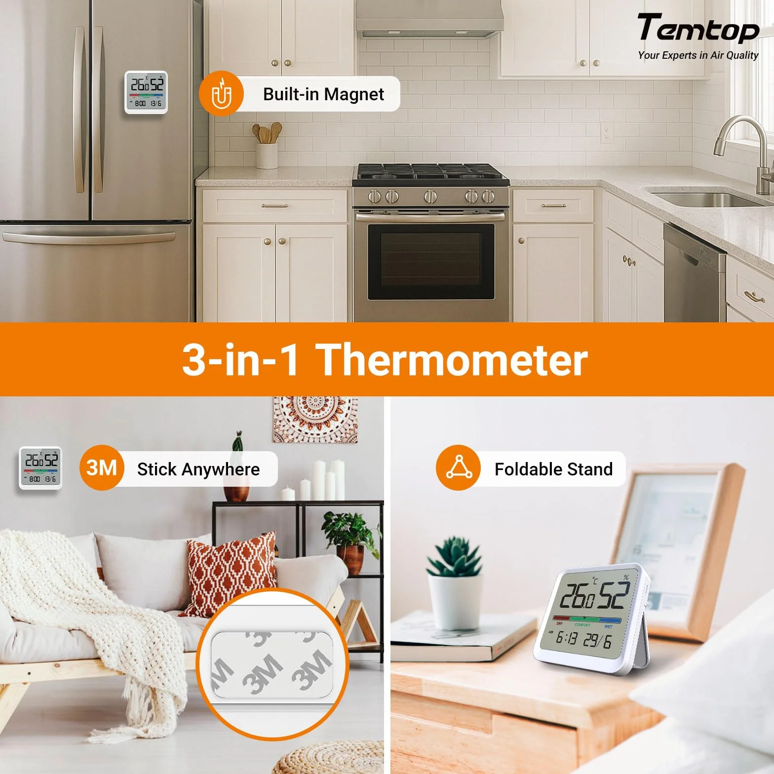 Temtop T1-SE Termometr cyfrowy Higrometr Monitor temperatury i wilgotności