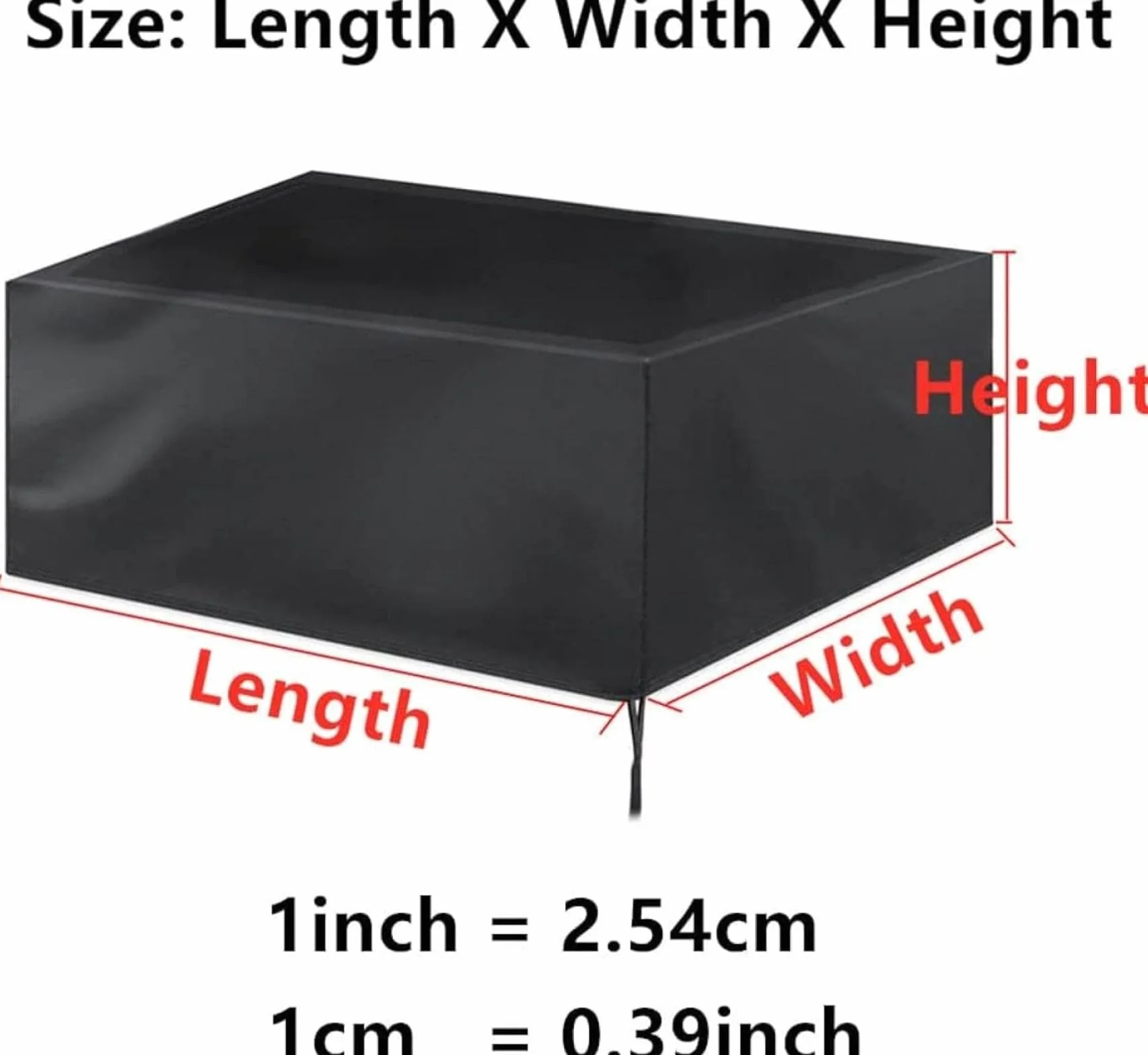 Szczelne etui ochronne na meble ogrodowe 270 x 90 x 70 cm (dł. x szer. x wys.) powłoka genowa meble ogrodowe, gęstość, obciążenie 420D Oxford GeBebe prostokątny pokrowiec ochronny, na stoły