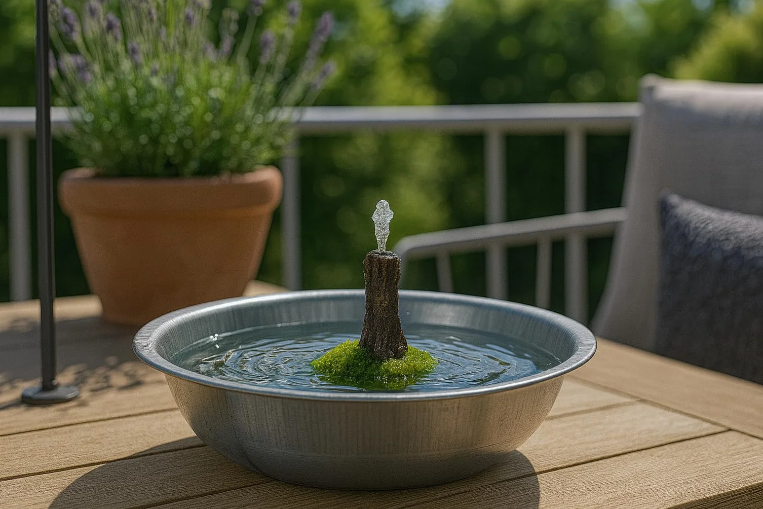 Duża ocynkowana miska do sadzenia roślin – dekoracja ogrodowa na zewnątrz, mini staw, balkon, mini oczko wodne, średnica 53 cm