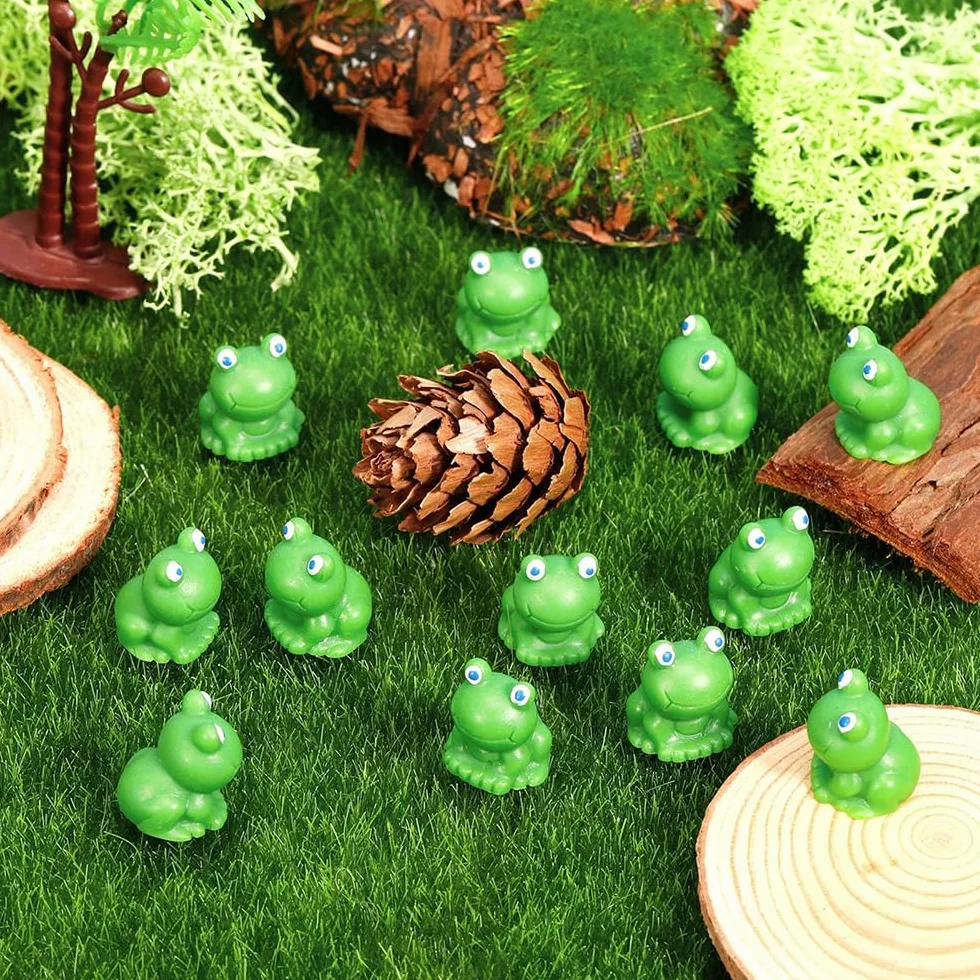50 sztuk Mini żaby z żywicy, bajkowy ogród, miniaturowy mech, krajobraz, żaba, dekoracja ogrodowa, mini żaba, DIY, ozdoba, mini żywica, żaba, figurki, żaba, krajobraz, dekoracja, mikrożaby