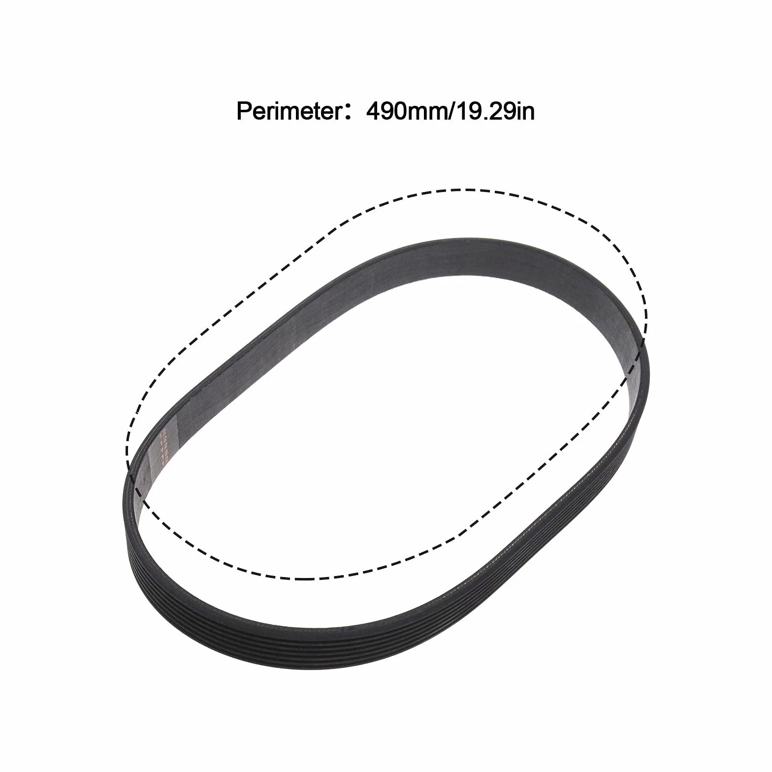 OTOTEC 7PJ490mm napęd do kosiarki o szerokości 16 mm gumowy synchroniczny pasek rozrządu z zamkniętą pętlą kompatybilny z kosiarkami obrotowymi QUALCAST