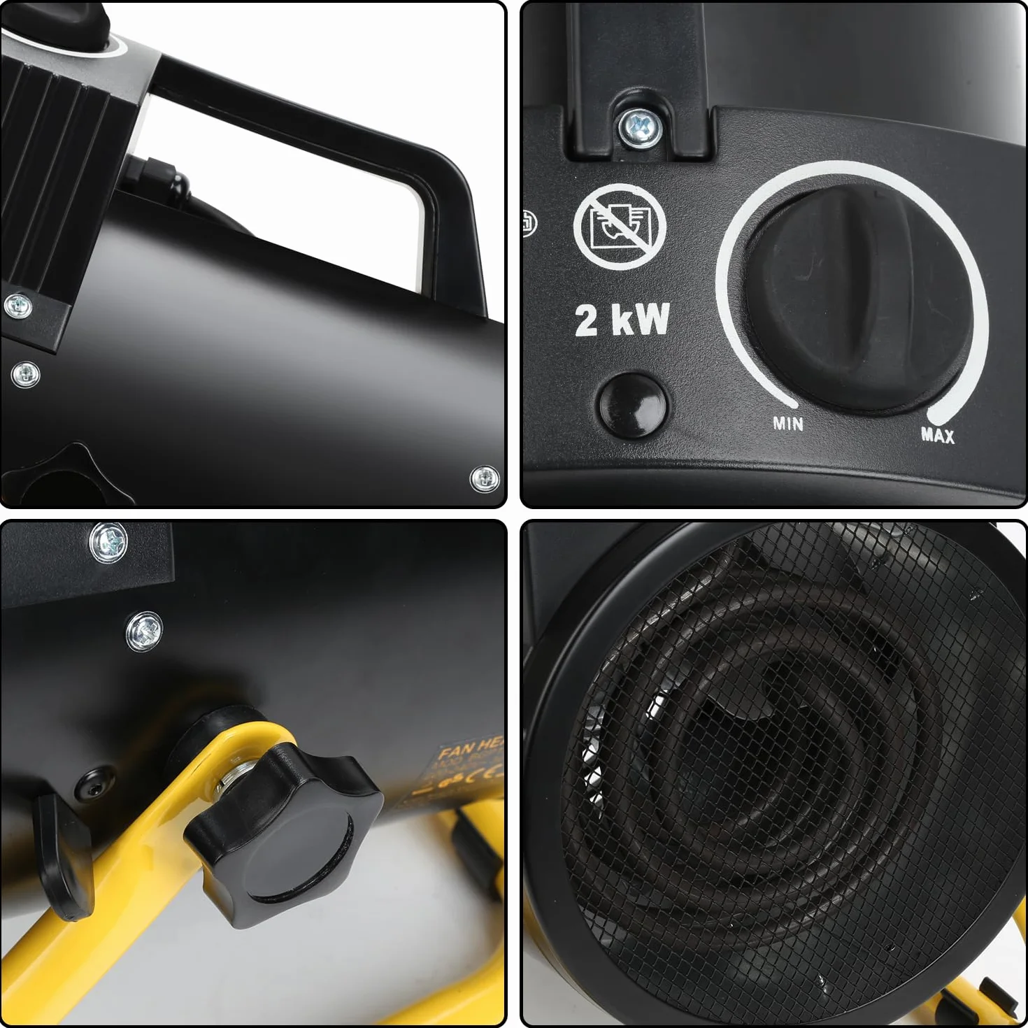 Sonnewelt Ochrona przed mrozem z termostatem, ochrona IPX4, ochrona przed wodą rozbryzgową, szybkie nagrzewanie, wielokrotna ochrona do szklarni, tarasu, ogrodu