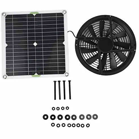 Wentylatory Słoneczne do Zewnętrznego Wentylatora Dachowego na Poddaszu Solaratticfan Duży Wodoodporny Zestaw Paneli do Kurnika na Zewnątrz 100 WyciągóW Ip65 Kontener Szopa