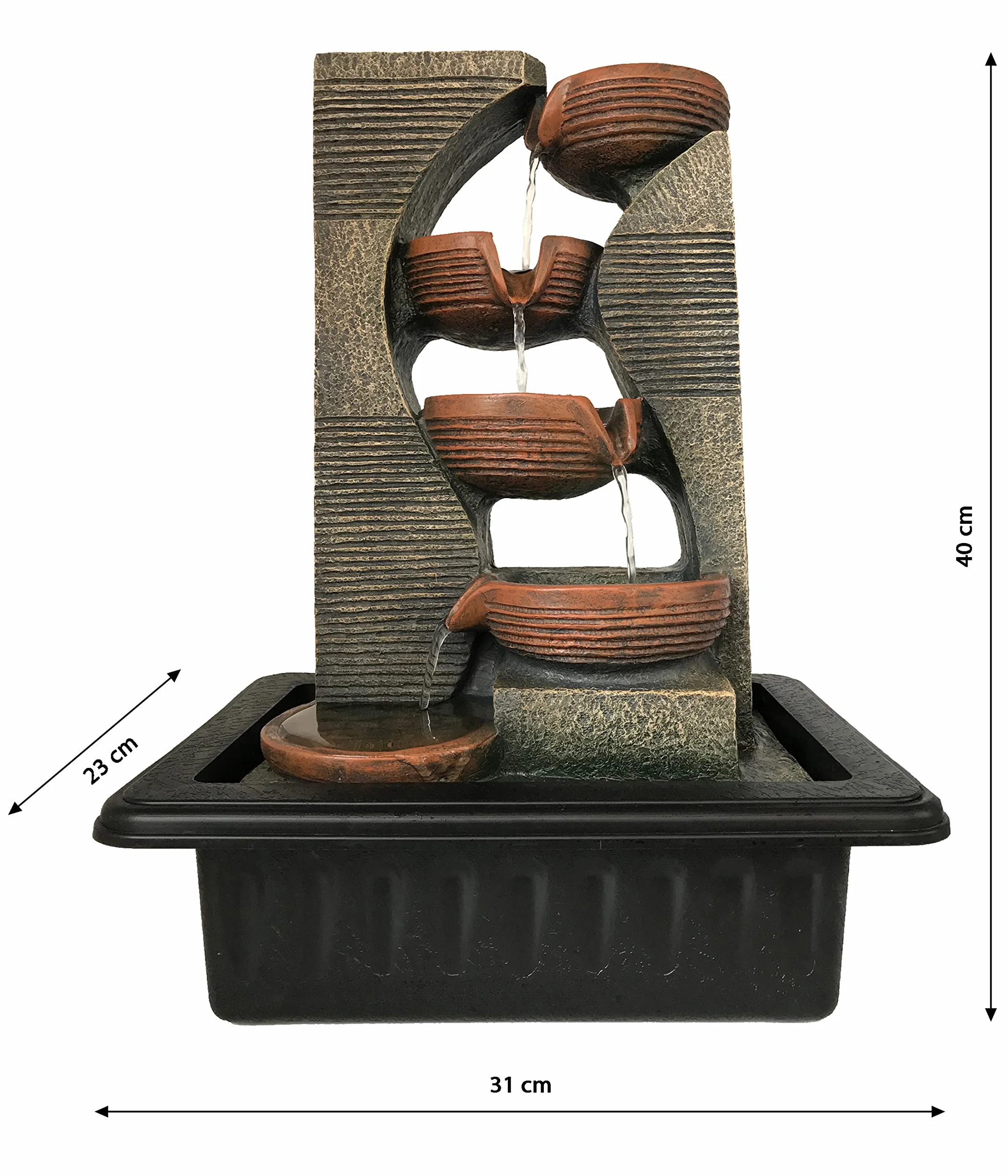 Dehner Fontanna Ogrodowa, Wielokolorowy, 40 x 23 x 31 cm