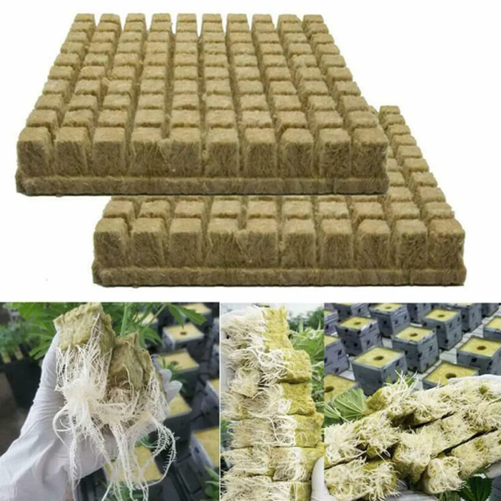 Rockwool kostki startowe z wełny skalnej 100 szt do hydroponiki