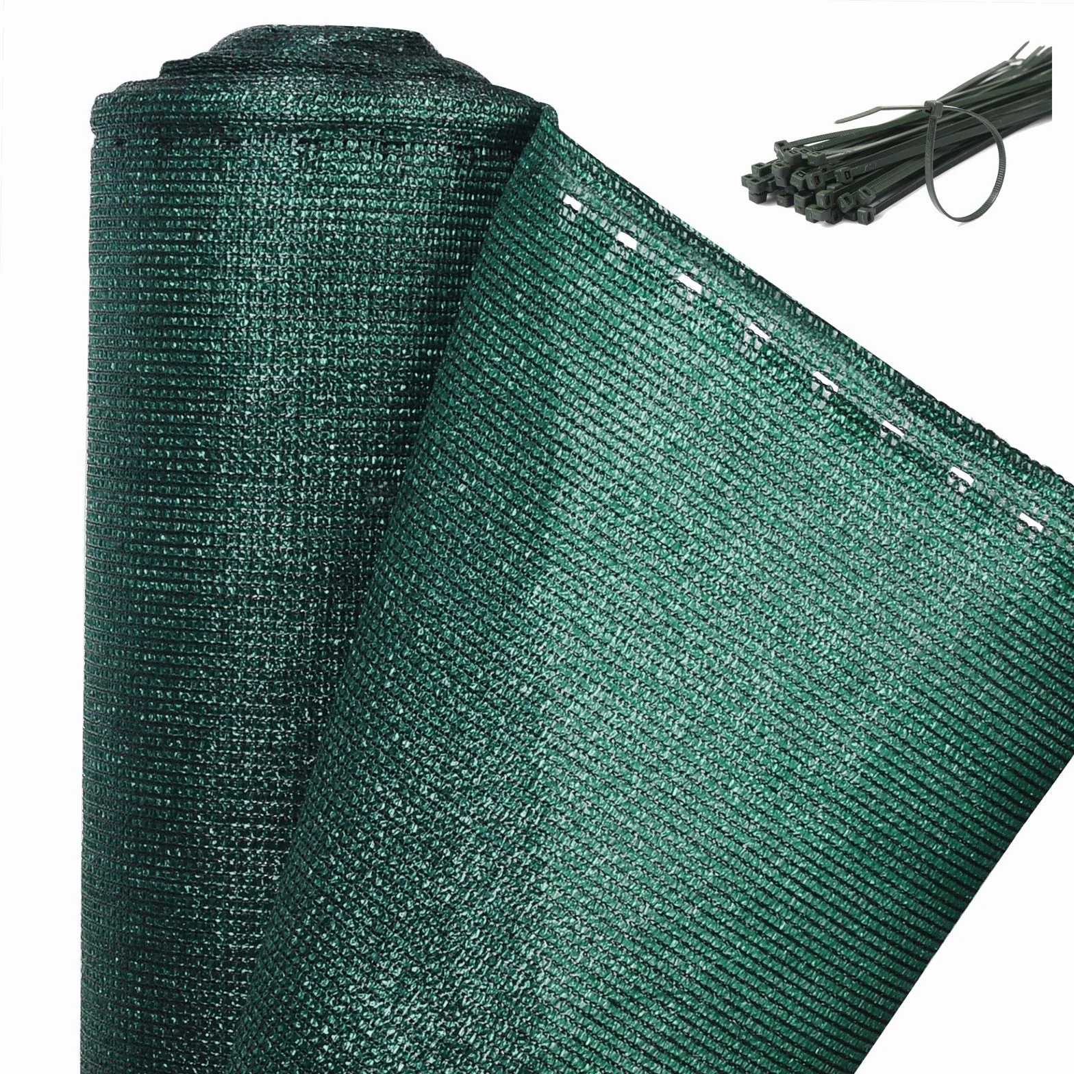 WOLTU osłona ogrodzenia, 1,5 x 10 m, 150 g/m², HDPE, osłona tenisowa, ochrona przed wzrokiem, ochrona przed wiatrem, kurzem, tkanina z opaskami kablowymi, zielona