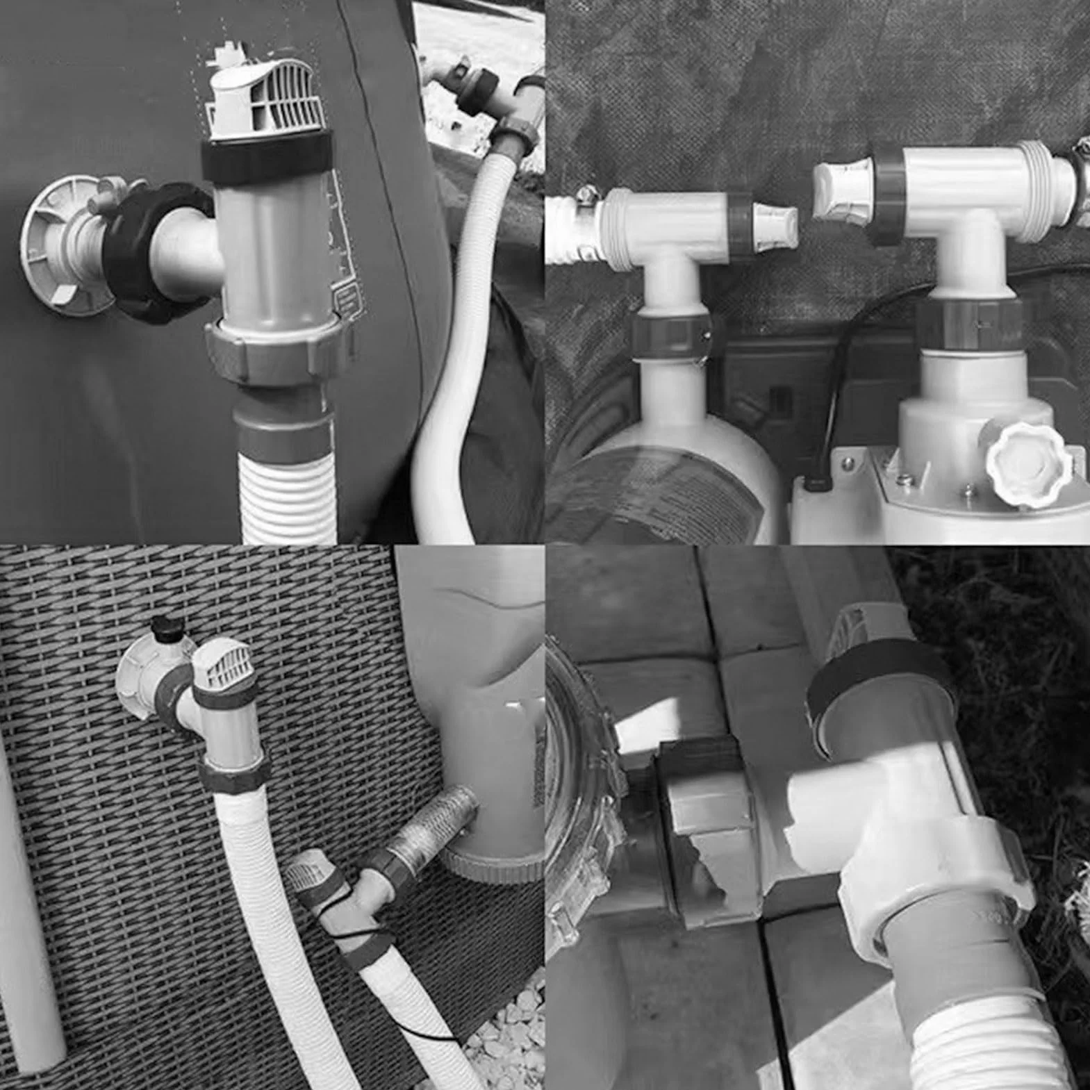 Adapter Węża Typu B Typu B, Zastępca Zastawki Basenowej Wymiana Zastępcza PVC Wielofunkcyjne montaż Zaworu Tłoka Basenowego Wymienca