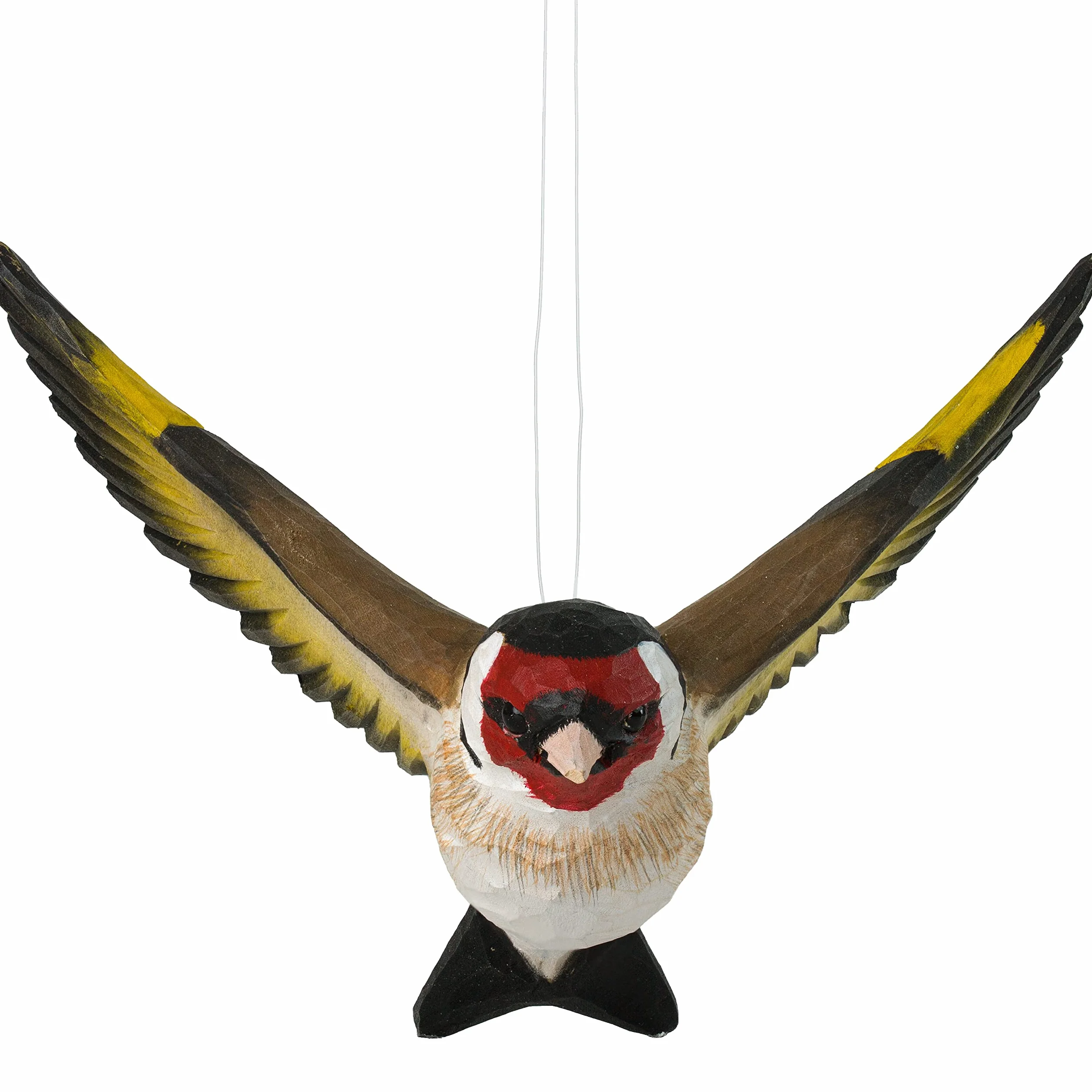 WILDLIFEGARDEN Wildlife Garden WG4442 DecoBird latający szczygieł - ręcznie rzeźbiony dekoracyjny ptak z drewna - latające ptaki