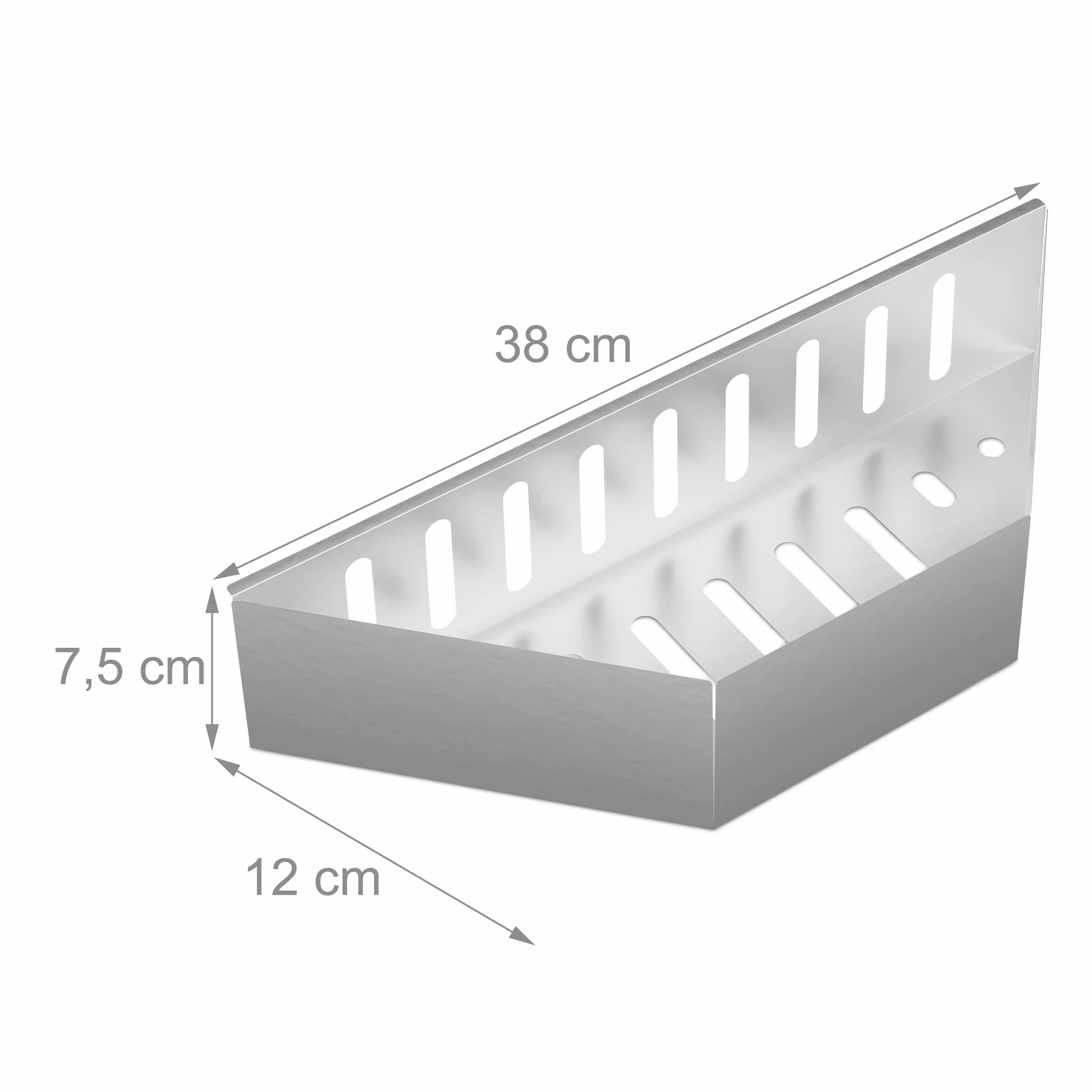 Relaxdays Koszyk węglowy grill kulisty, zestaw 2 szt., wys. x szer. x gł.: 7,5 x 38 x 12 cm, bezpośrednie i pośrednie grillowanie, stal, miska na węgiel, kolor srebrny