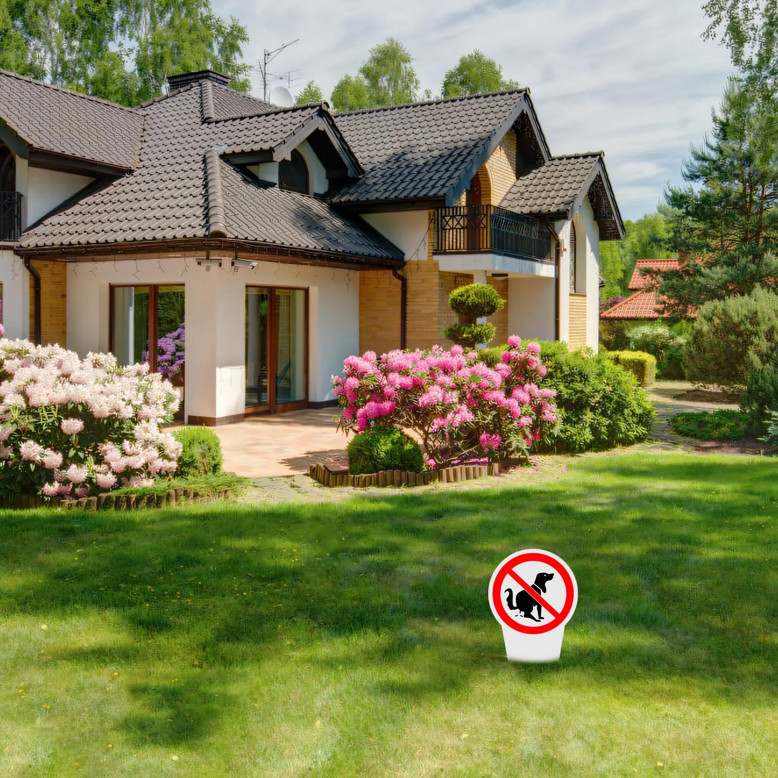2 sztuki znak z odchodami dla psa 30 x 15 cm, znak ostrzegawczy dla psa z ochroną przed promieniowaniem UV, znak ostrzegawczy dla psa, znak dla psa z palem, do podwórka i parku domowego