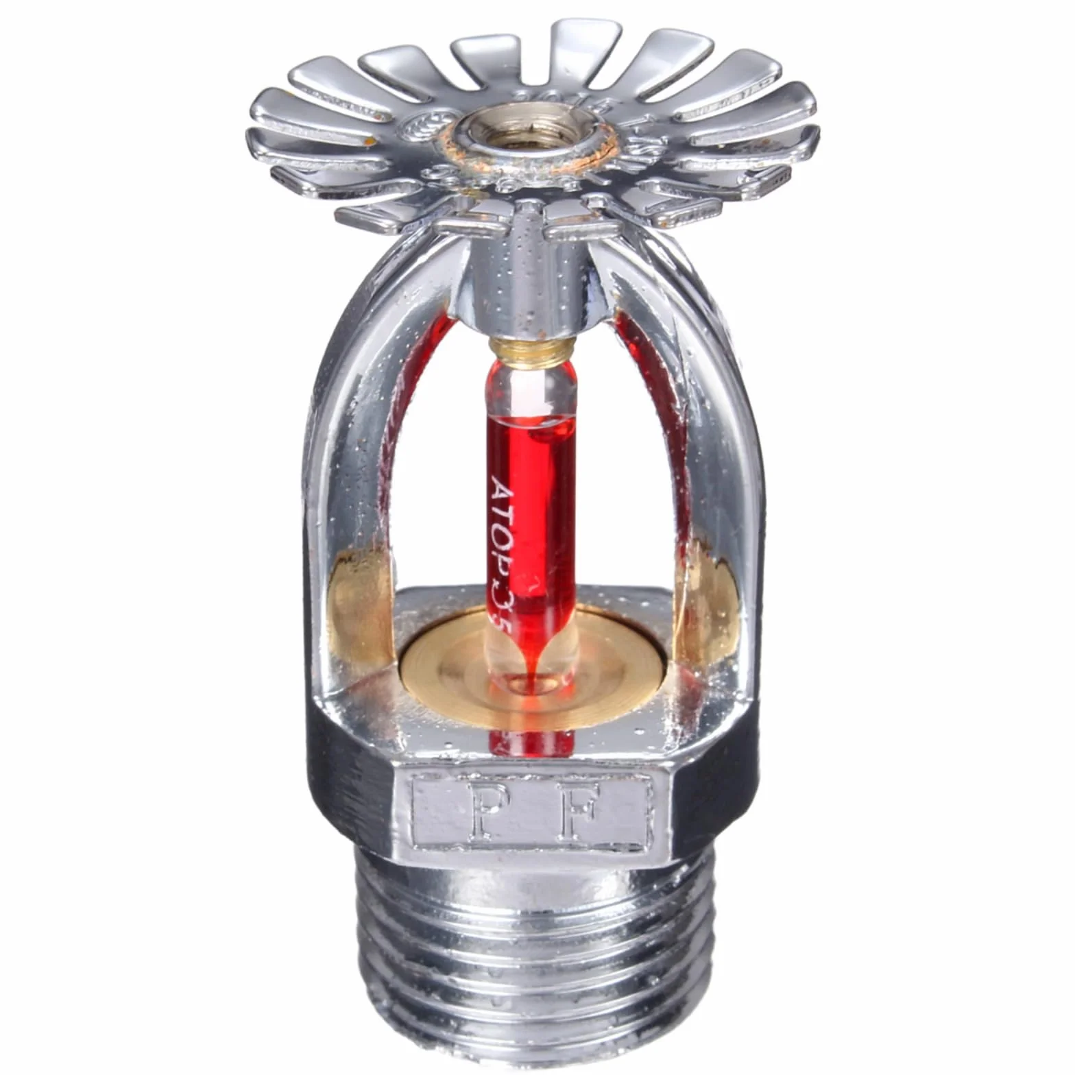 2 szt. Głowica zraszacza pożarowego - 1/5.1 cm NPT, 68.3 °C (68°C) wisiorek, miedź chrom, szybka reakcja K80 do fabryki, centrum handlowego, magazynu