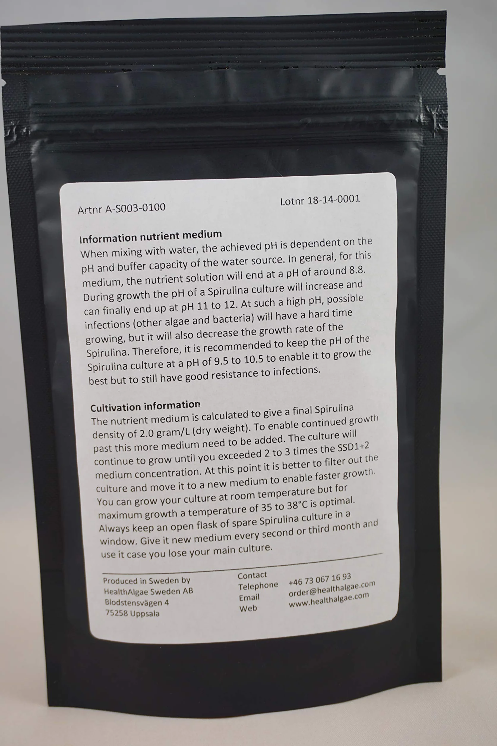 Spirulina platensis 250 ml + 10 l Growmedium SSD1+2 hodowla glonów nawóz