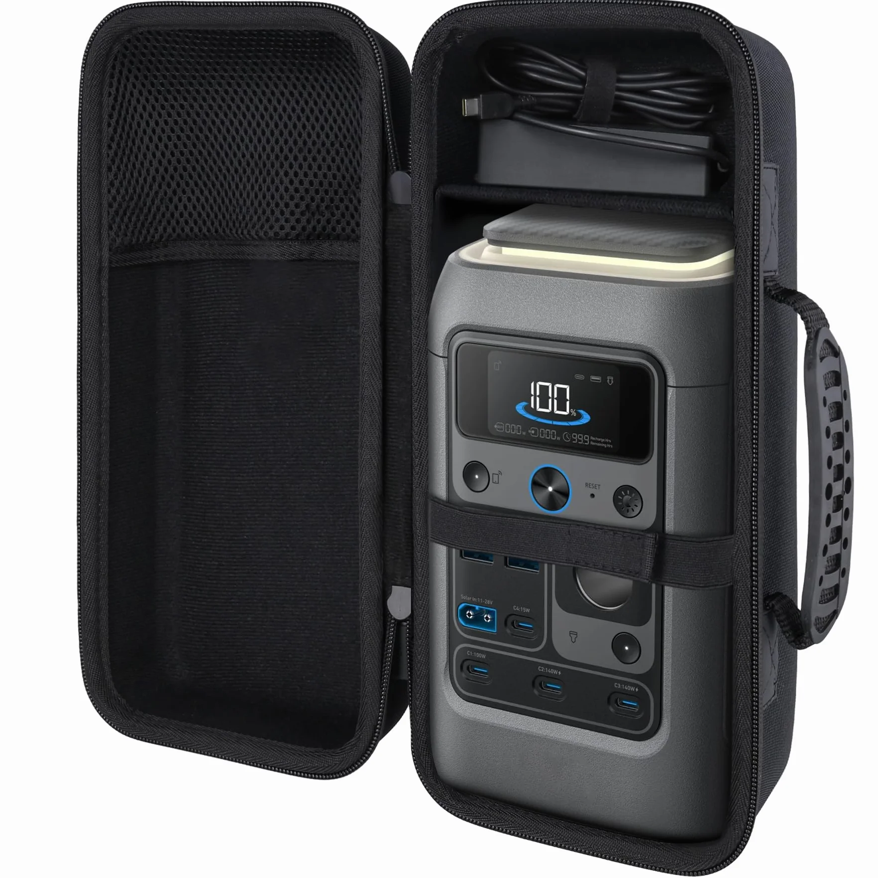 Anker SOLIX C300 DC Twarde etui podróżne Power Bank Czarny