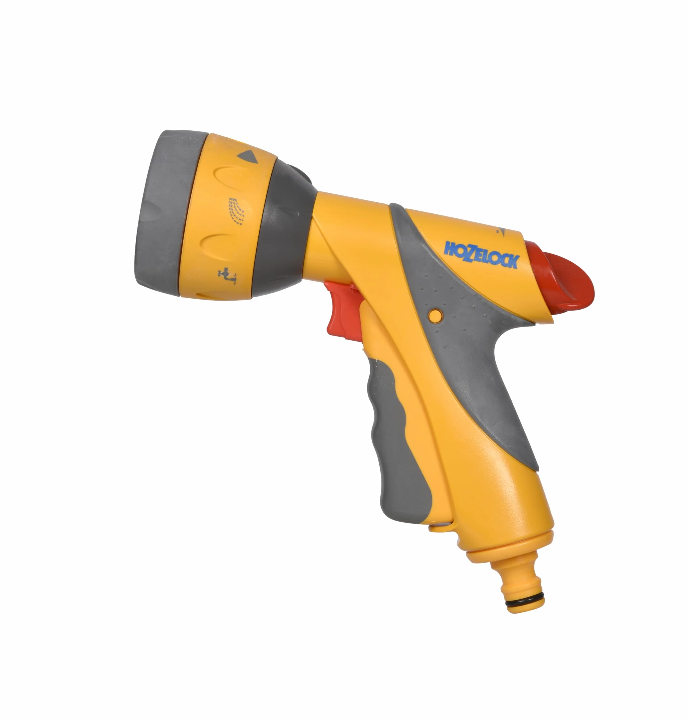 HOZELOCK - Pistolet nawadniający z wieloma strumieniami Plus: idealny do codziennego i intensywnego użytkowania, wielofunkcyjny, ergonomiczny, wygodny, z blokadą i regulacją przepływu, 6 strumieni