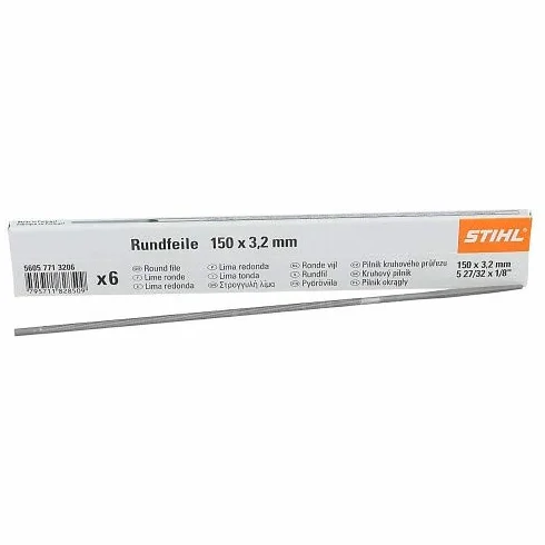 Stihl pił łańcuchy pilnik okrągły 6 sztuk 3,2 x 150 mm