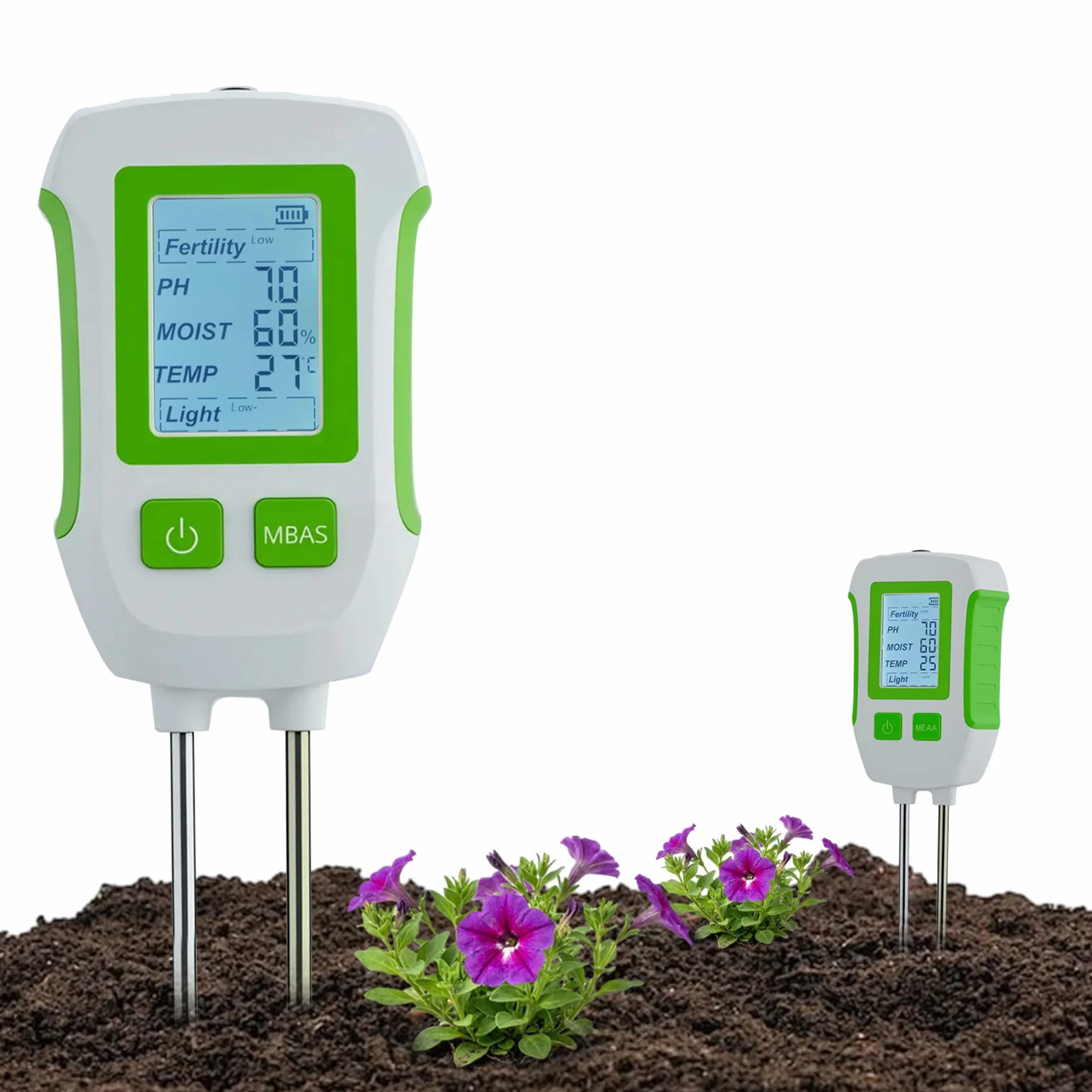 5 w 1 miernik wilgotności roślin, cyfrowy miernik pH, żyzności, wilgotności gleby, temperatury, światła, z wyświetlaczem LCD, do ogrodu, na farmę, trawnik