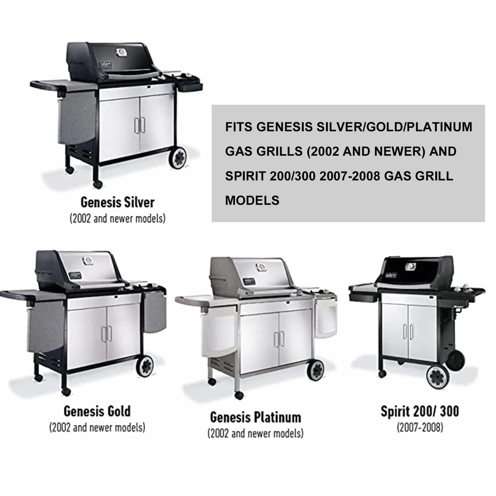 onlyfire Zestaw zapalnika piezo do grilli Weber Genesis E-310/E-320 Silver Gold Platinum