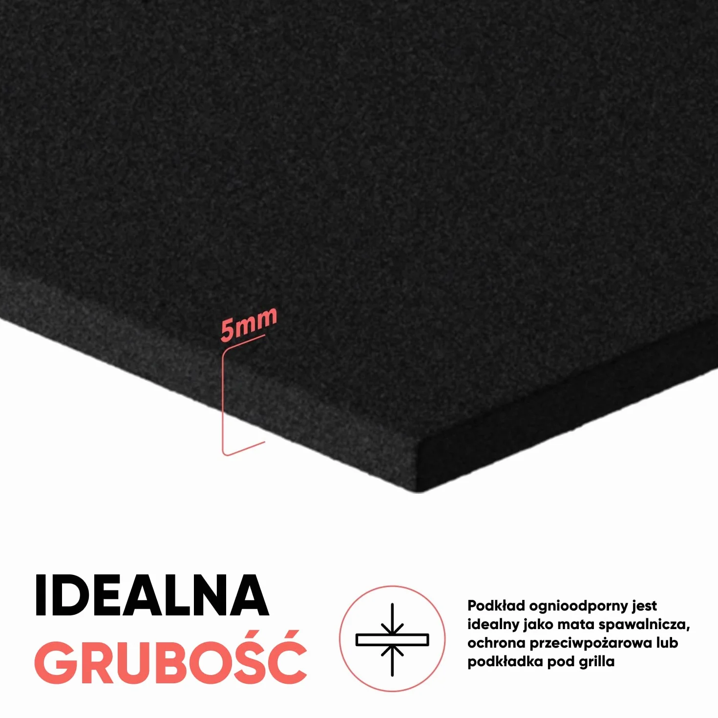 EVOCAMP dywan ognioodporny 50x50 cm mata lutownicza 982°C