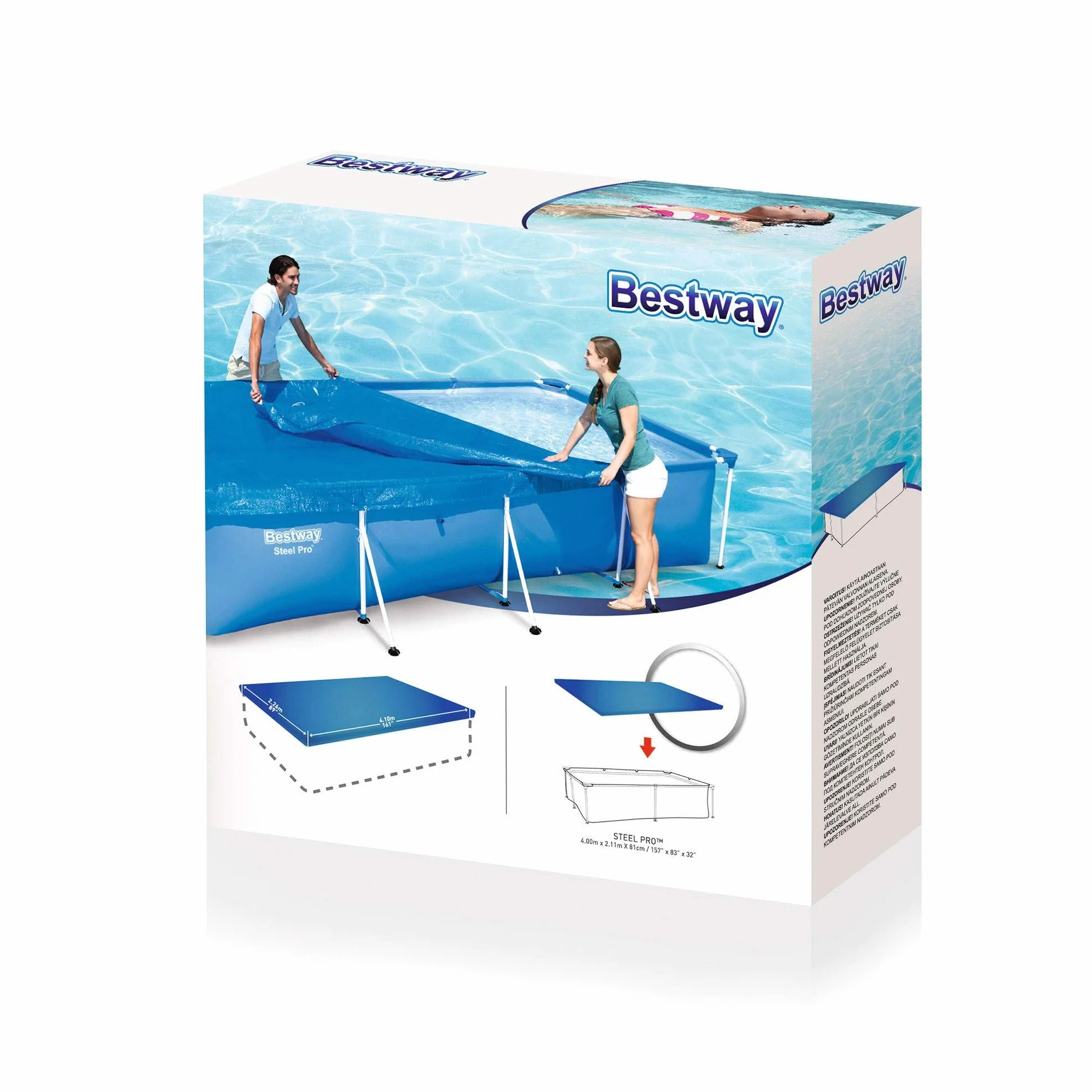 Bestway Flowclear 13'1" x 6'11" Pool Cover 4.00m x 2.11m