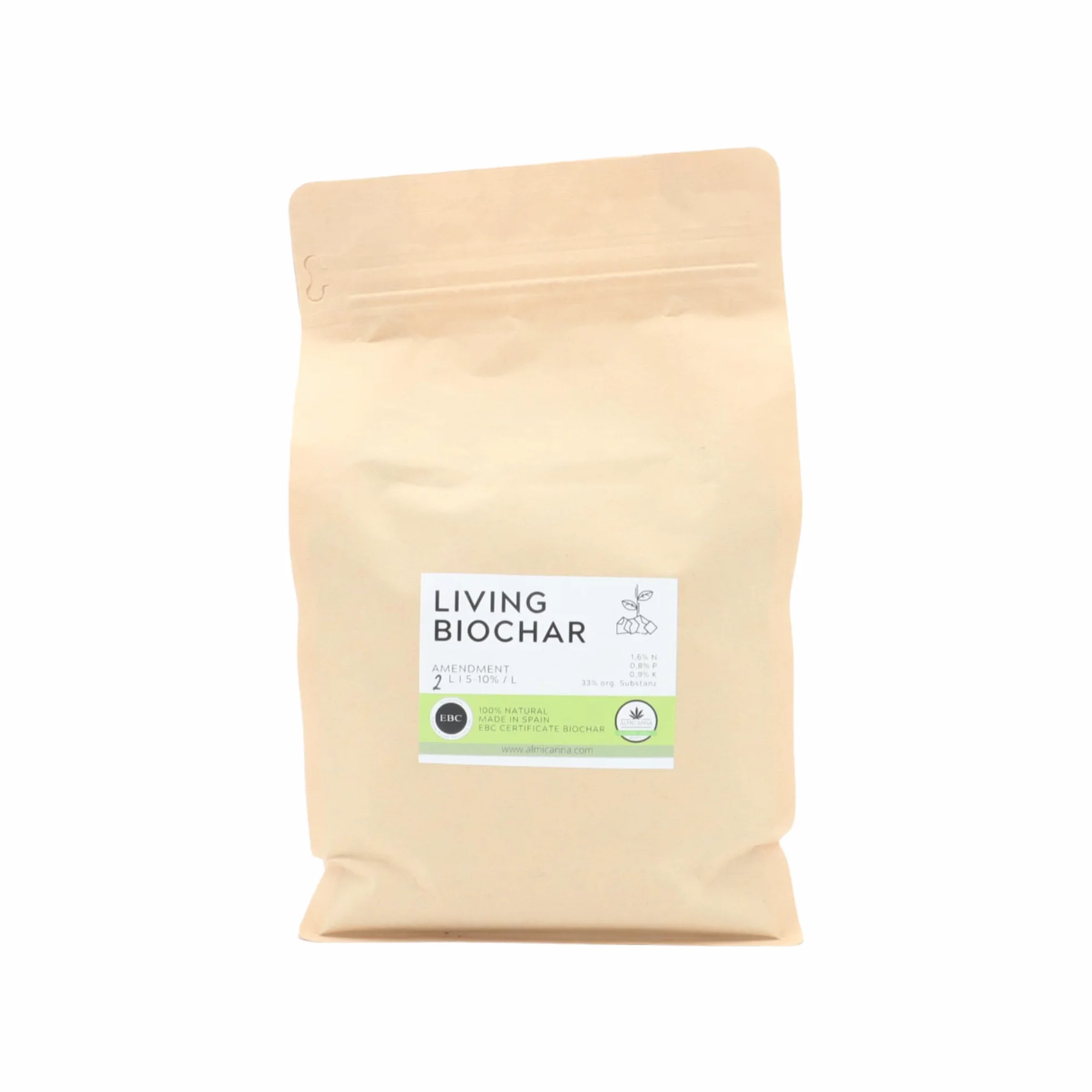 Living Biochar 2 l – aktywny węgiel roślinny do uprawy konopi – amendment w Living Soil i Terra Preta – aktywator gleby