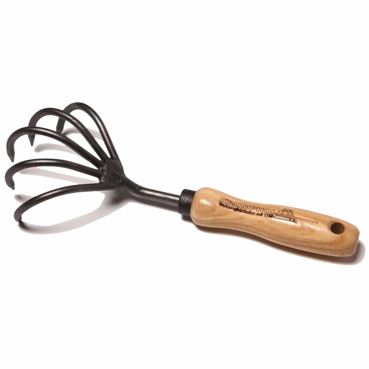 Kultywator ręczny 5 pazurów uchwyt jesionowy 140mm