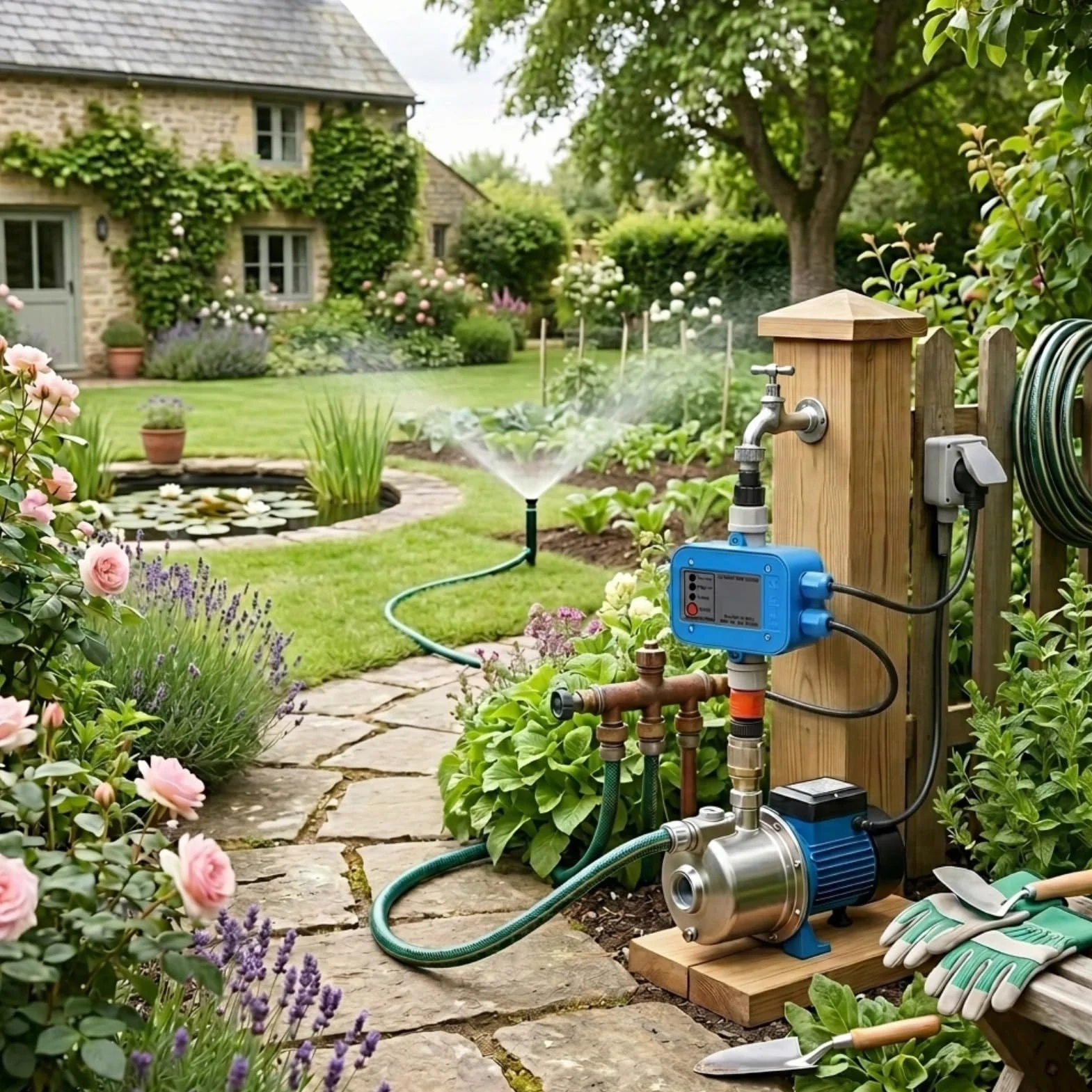 Automatische Wasserpumpensteuerung 220V-240V elektronischer Druckregler für Kreiselpumpe