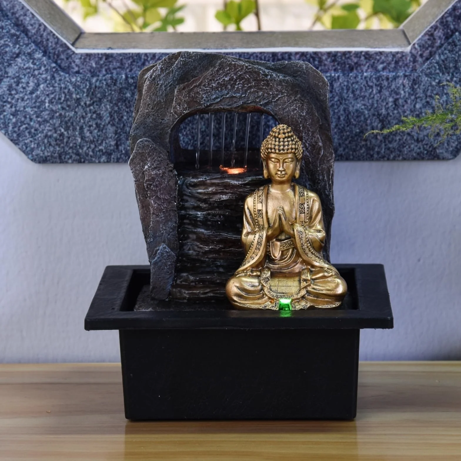 Zen'Light Zen Dao fontanna, żywica syntetyczna, brąz, 21 x 17 x 25 cm
