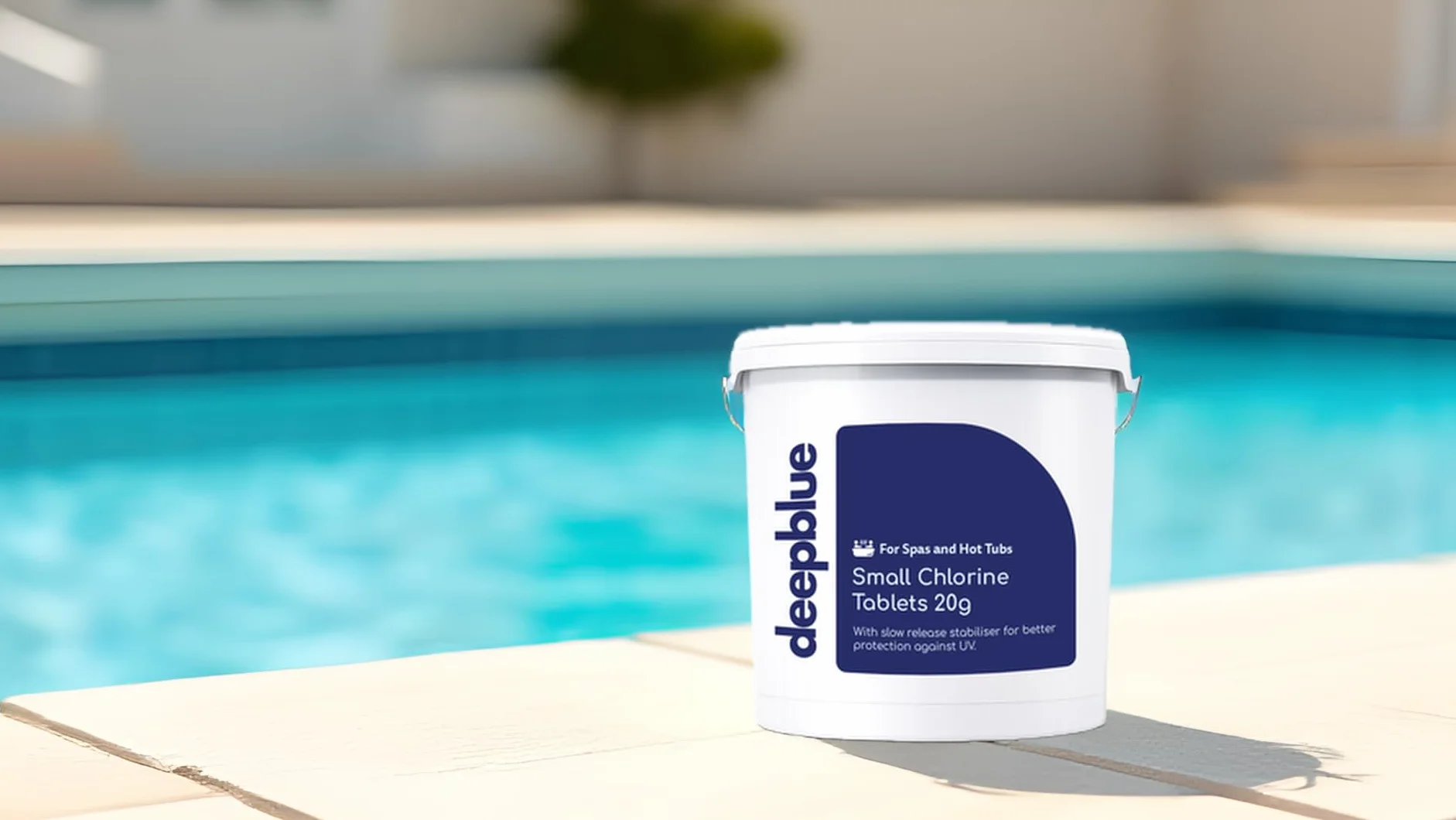 Deep Blue Chlorine Tablets 5kg Mini 20g Stabilised Slow Release Pool & Spa Tablets