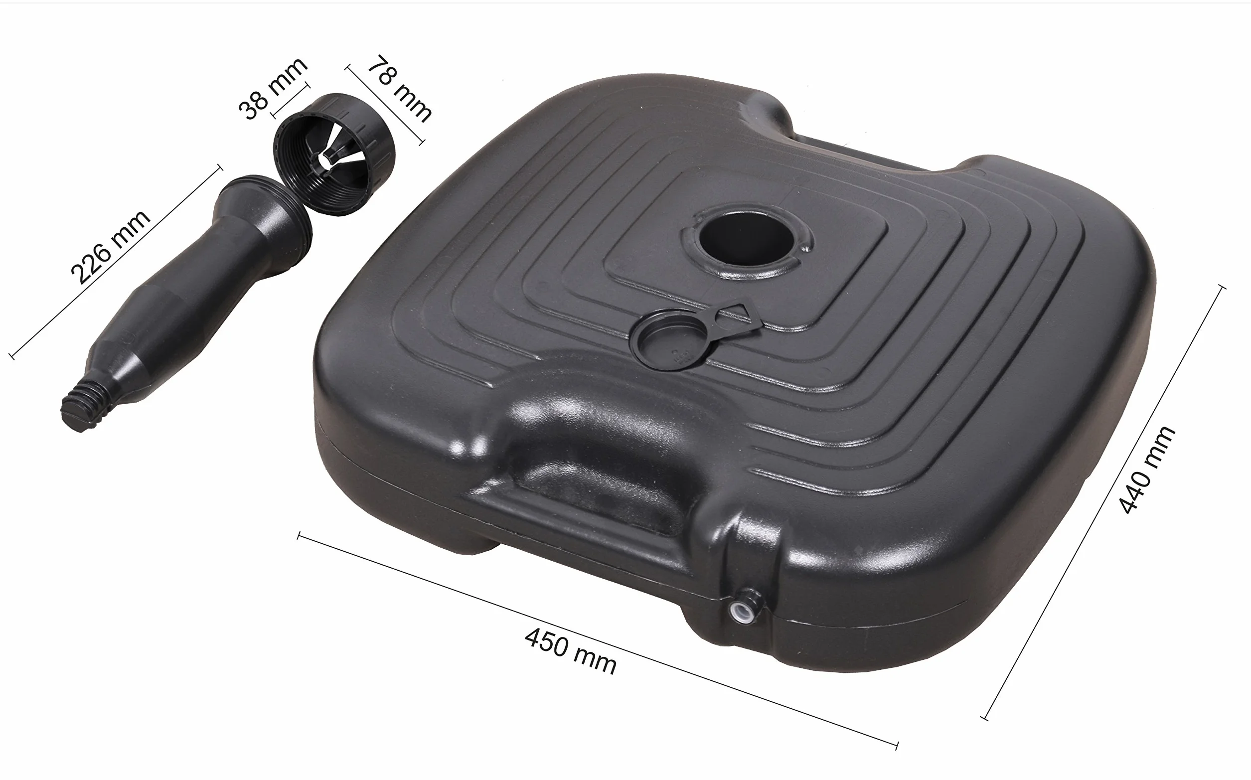 Schneider Schirme 855-15 Stojak na Parasole, 20 l, 45 x 45 x 28 cm, Antracytowy