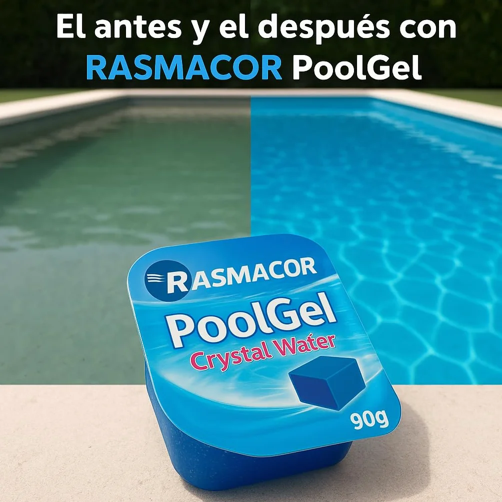 RASMACOR Pakiet 10 sztuk jednodawkowy żel flokujący | PoolGel CTX-39 Astralpool | Oczyszczacz i oczyszczacz wody w basenach | Całkowita przejrzystość wody |