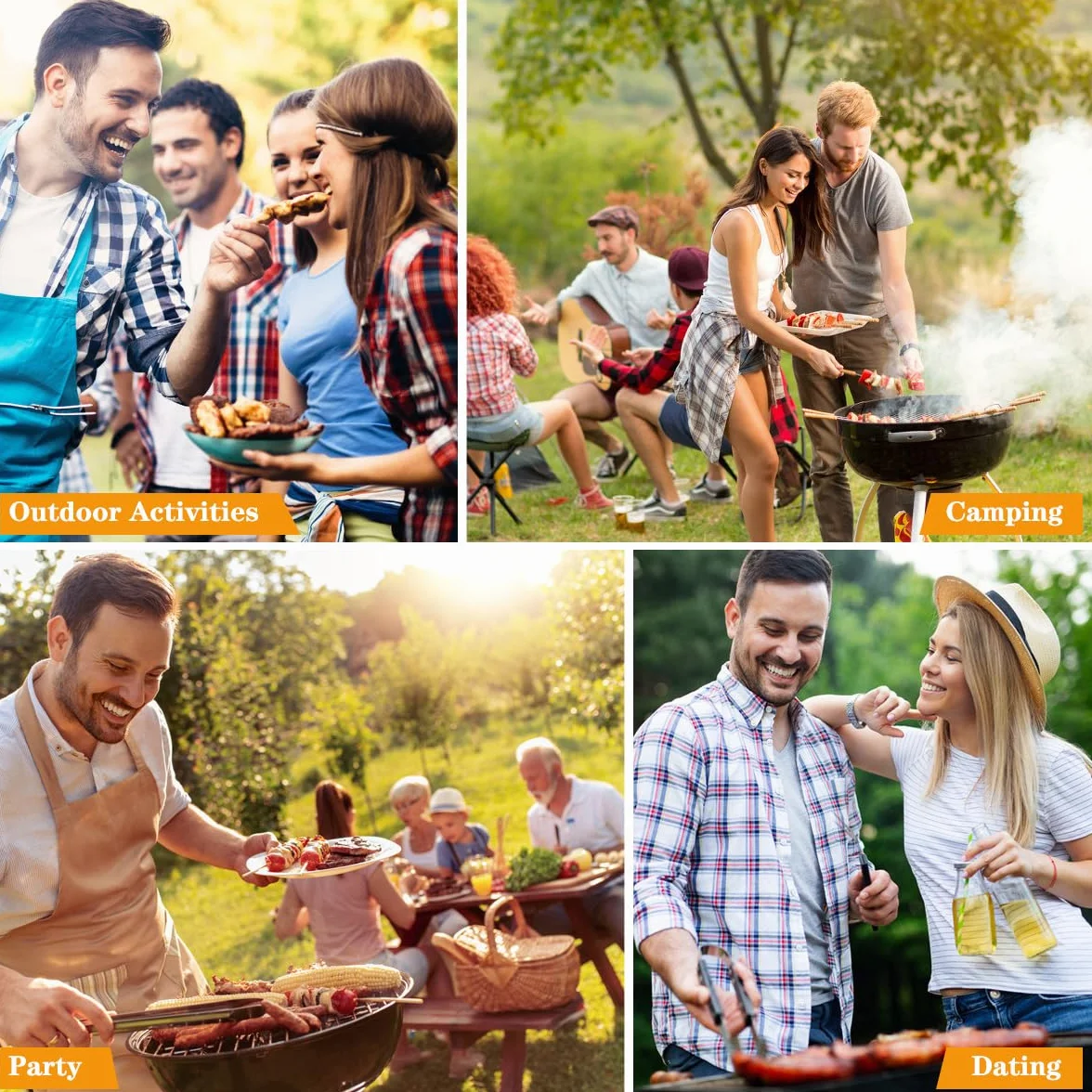 Zestaw narzędzi do grillowania ze stali nierdzewnej, 3 szt., z torbą do przenoszenia