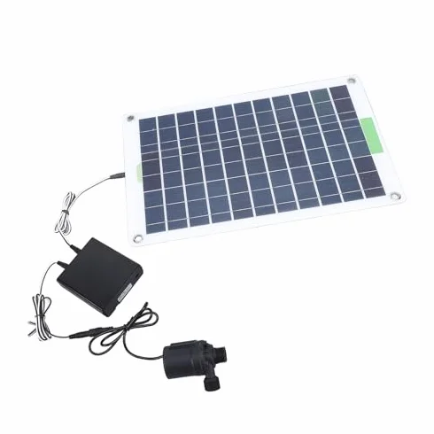 Solarna pompa fontannowa, monokrystaliczna pompa do stawu słonecznego 100 W, niski poziom hałasu, pompa solarna do fontanny wodnej z silnikiem 12 V DC, energooszczędna pompa solarna do ogrodu