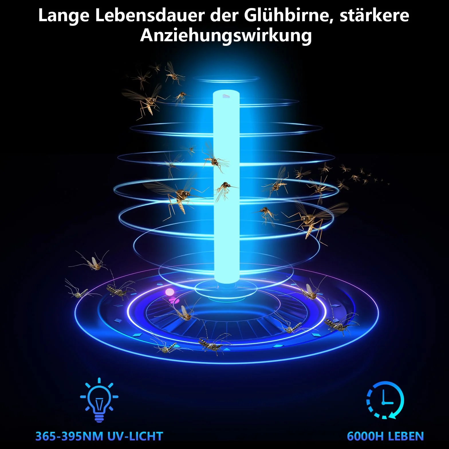 Homesuit solarna pułapka na komary 4200 V lampa UV ładowana USB wodoszczelna