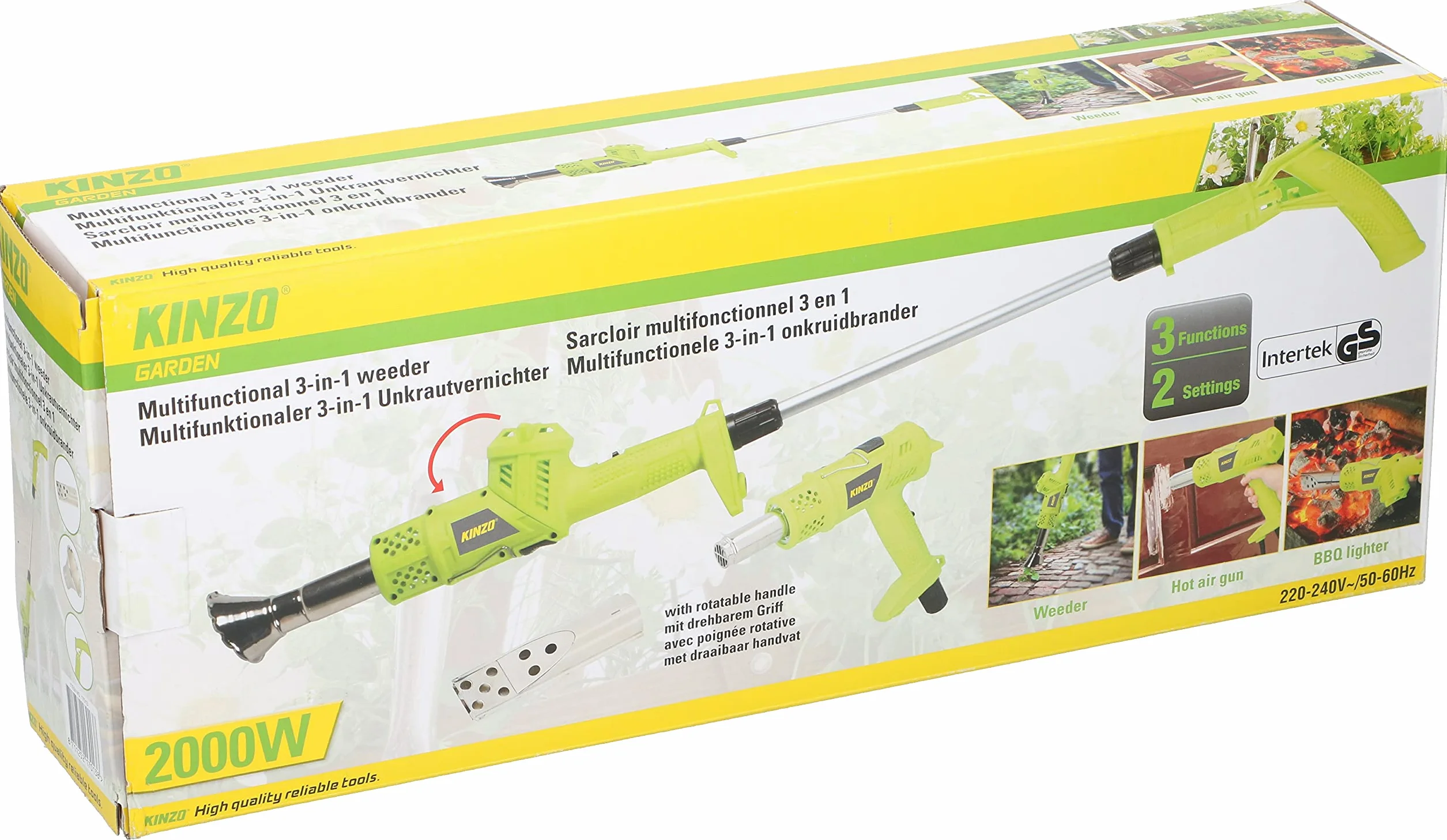 Kinzo Palnik 3 w 1 2000W - Palnik ziołowy, malarski i zapalniczka do grillowania