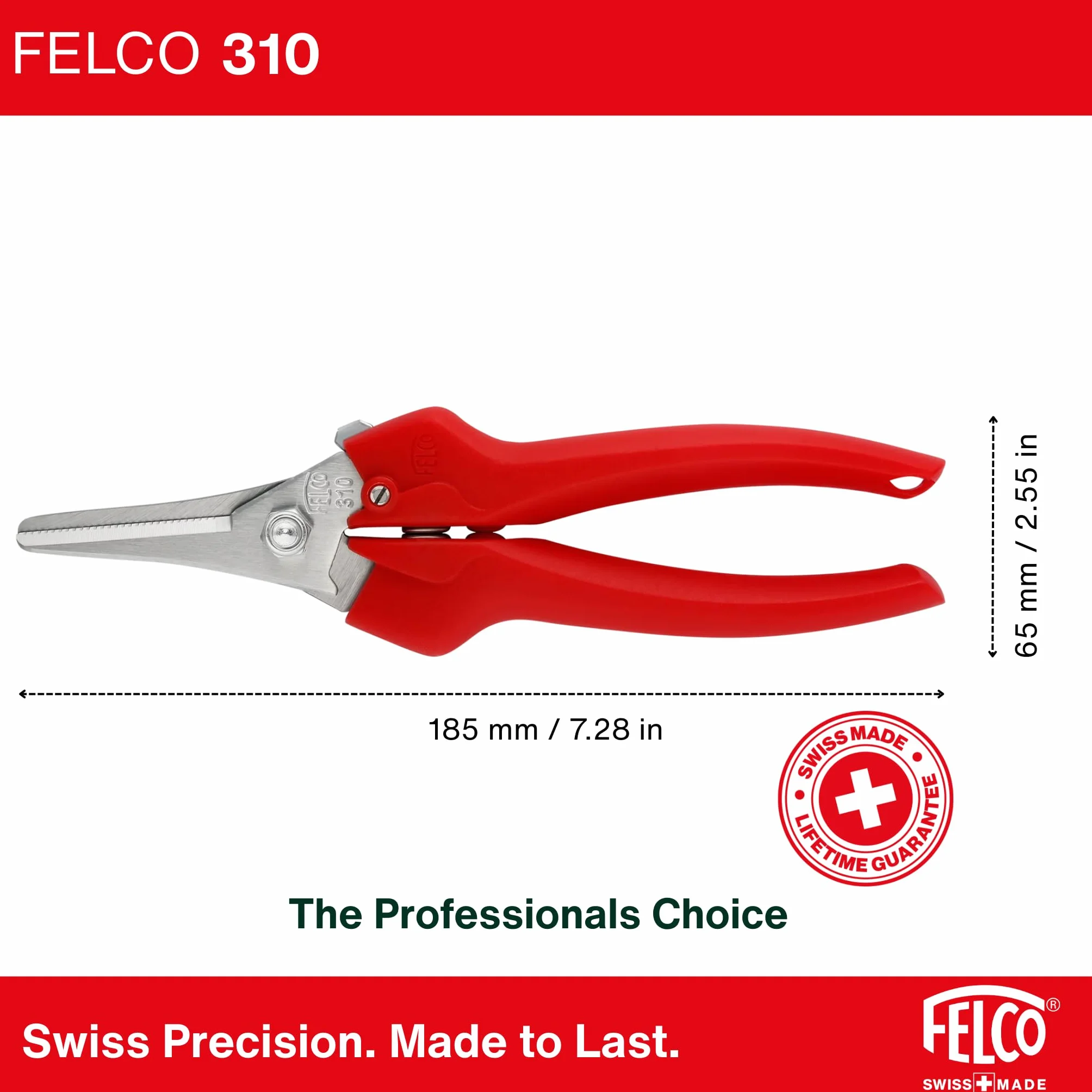 FELCO Nożyczki do przycinania 310, Ø 10 mm, długość 185 mm