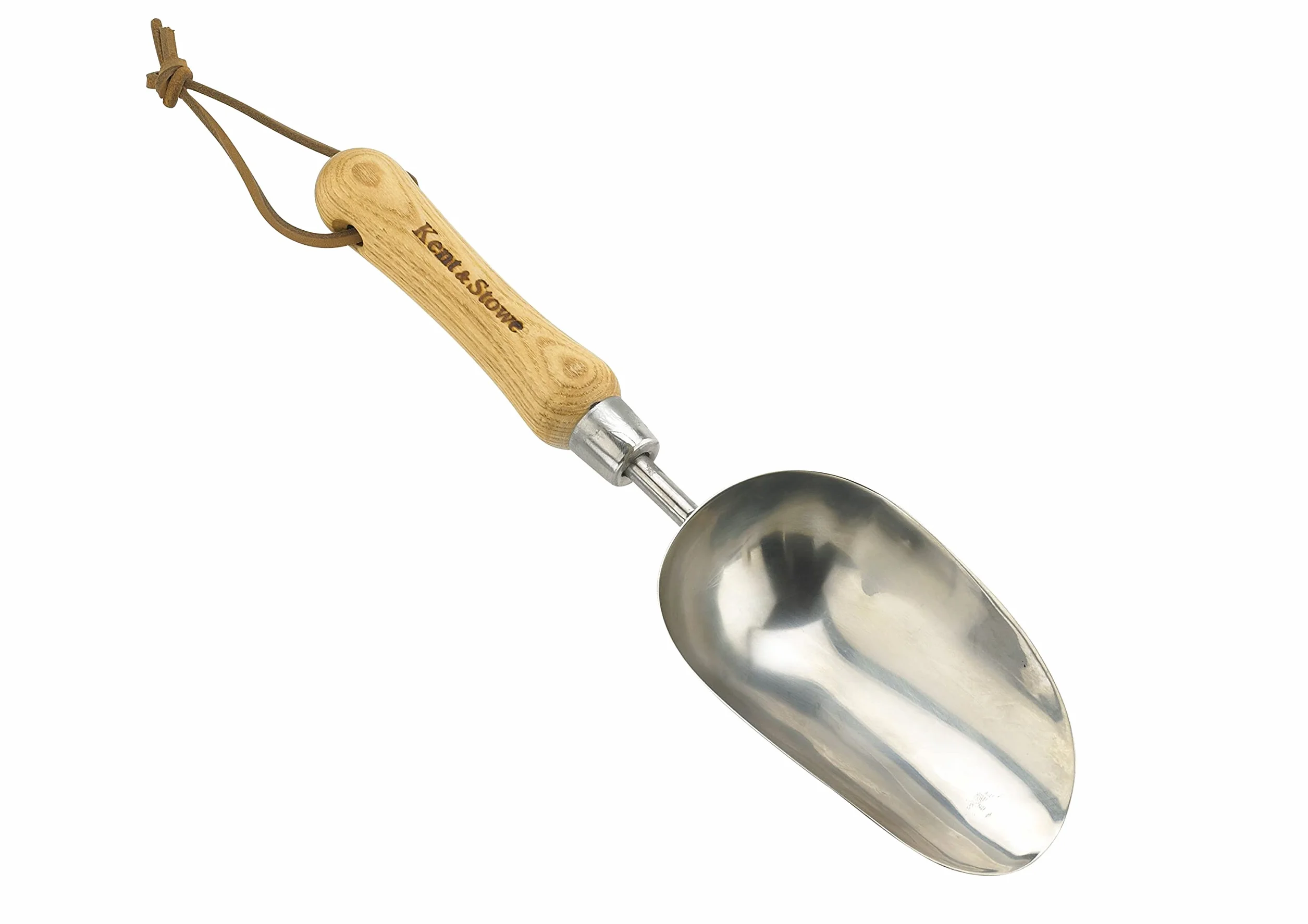 Kent & Stowe Łopatka do roślin ze stali nierdzewnej 33 cm, uchwyt z drewna jesionowego
