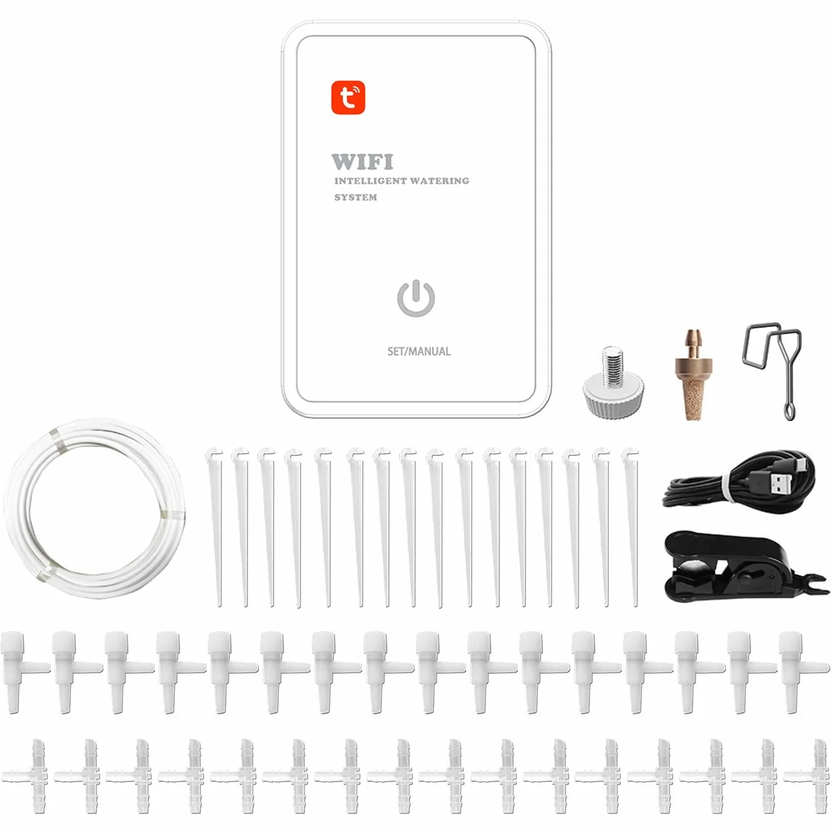 WANGCL Automatyczny system nawadniania WiFi Smart Timer Waterer Kompatybilny z Tuya Smart Life