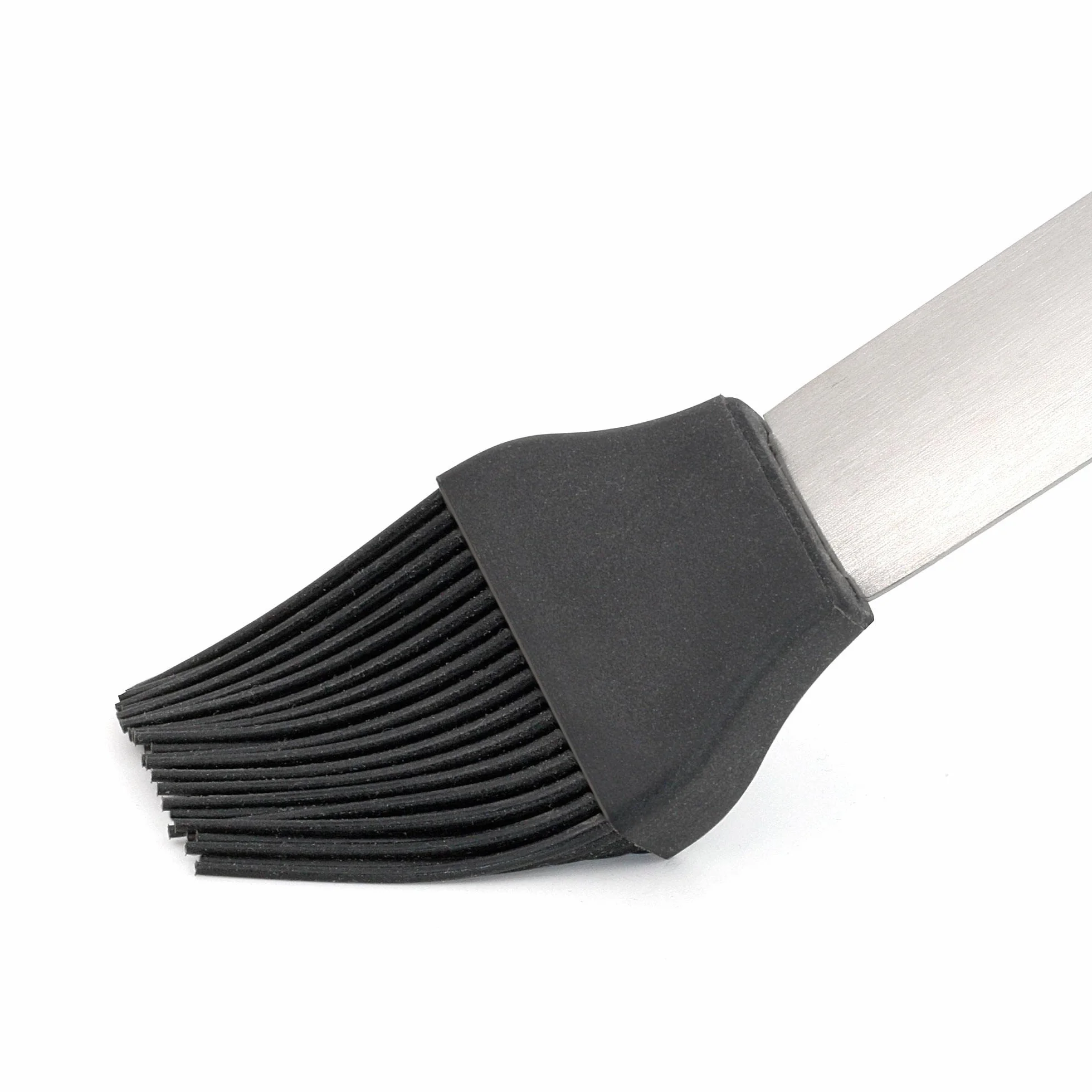 wenco Pędzel do grilla, długi, 42 cm, stal nierdzewna/silikon, odporny na wysokie temperatury, uniwersalny pędzel do pieczenia, pędzel kuchenny, pędzel do grilla