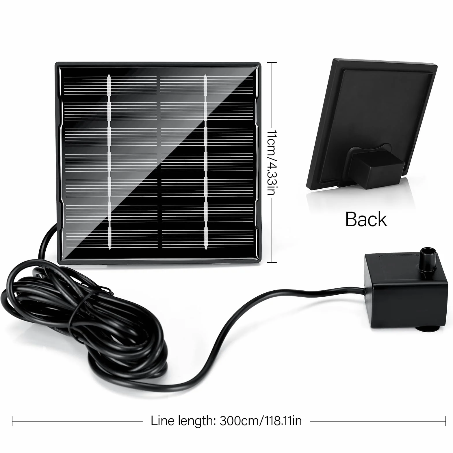 Solarna pompa do oczka wodnego 1,5 W, ulepszona wodna pompa z kablem 3 m, solarna fontanna pływająca do kąpieli ptaków, stawu, zabaw