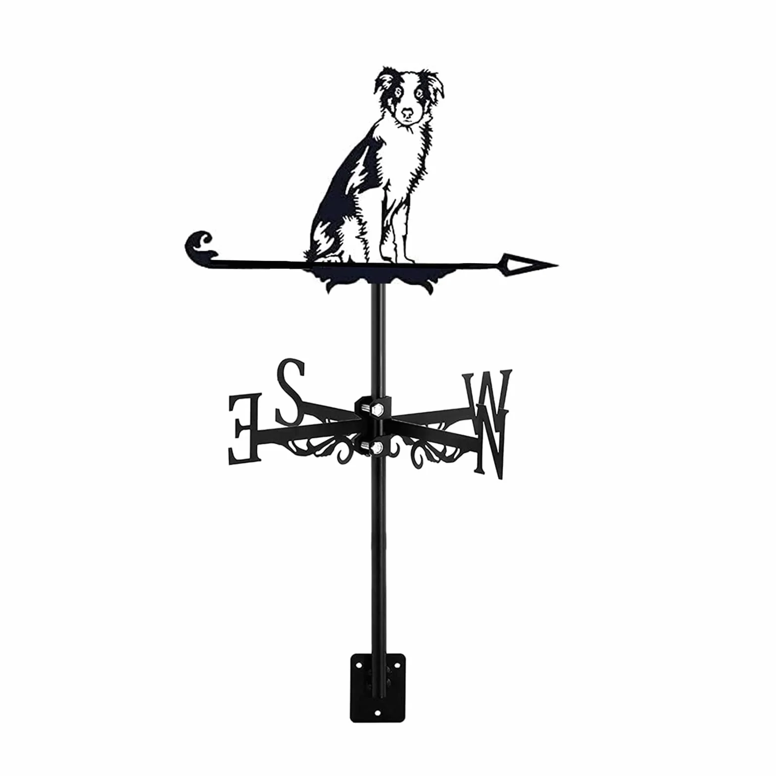 Weathervane Border Collie ozdoba dla psa kierunkowskaz wiatru akcesoria dekoracyjne do gospodarstwa