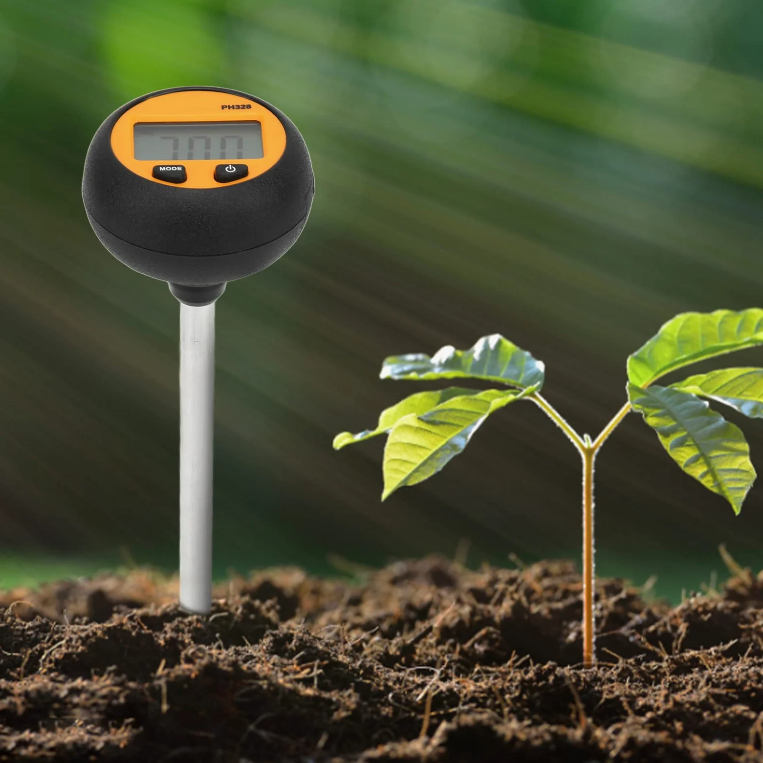 Cyfrowy Miernik pH Gleby 3 w 1, Zakres 2.0-8.5 pH, Tester Wilgotności i Temperatury, Dokładność ±0.2 pH, do Szklarni, Sadów, Rolnictwa