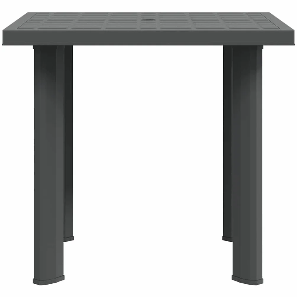 vidaXL Stół ogrodowy, antracytowy, 80 x 75 x 72 cm, plastikowy