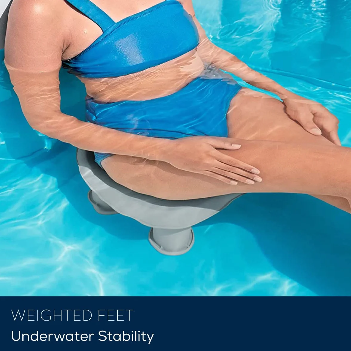 Lay-Z-Spa BW60321 siedzisko do wanny z hydromasażem, uniwersalne regulowane siedzisko spa z obciążonymi nóżkami, szary