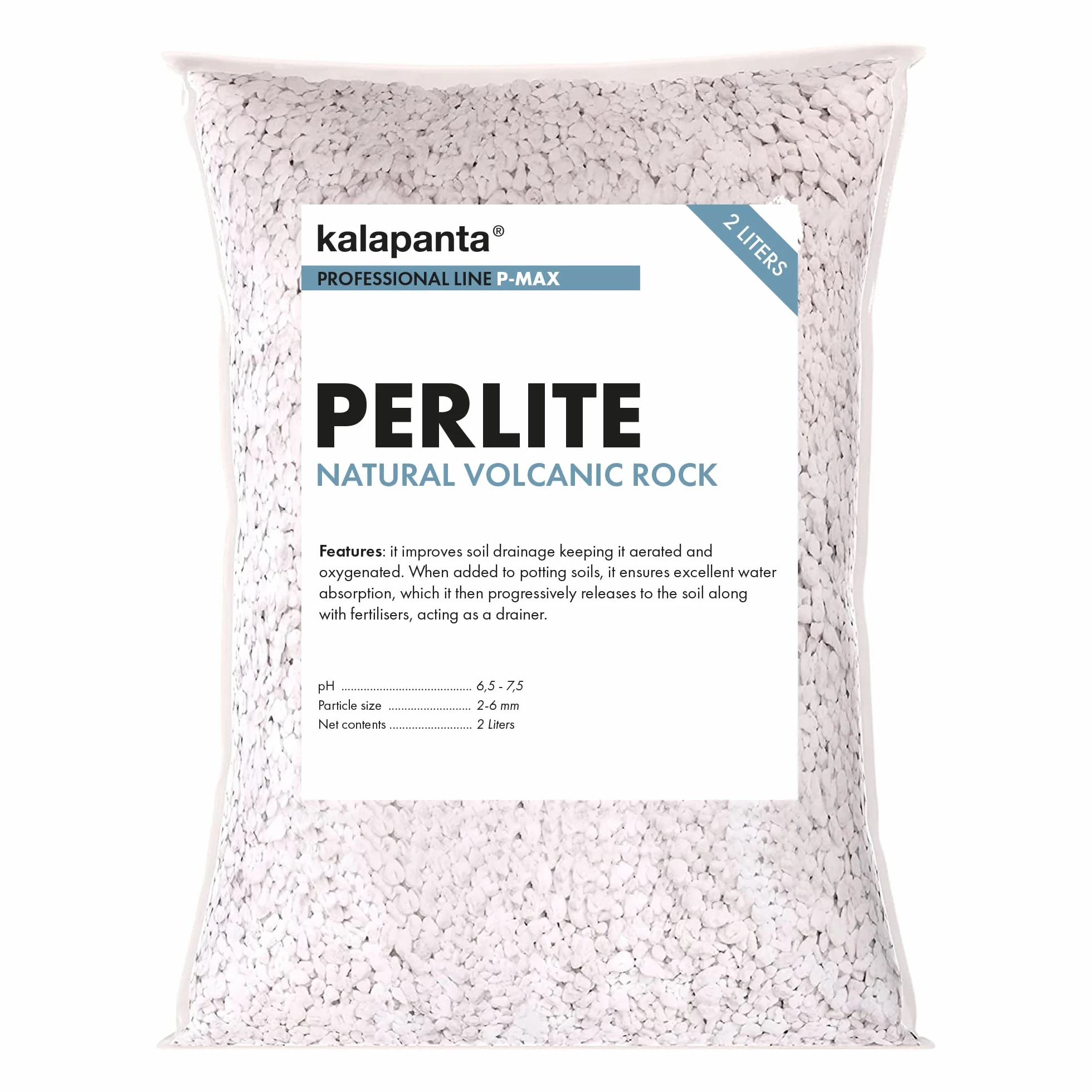 Perlit naturalna ekspandowana skała wulkaniczna do ogrodnictwa, roślin domowych, 2 L. Lepszy drenaż bez zastoju wody w glebie.