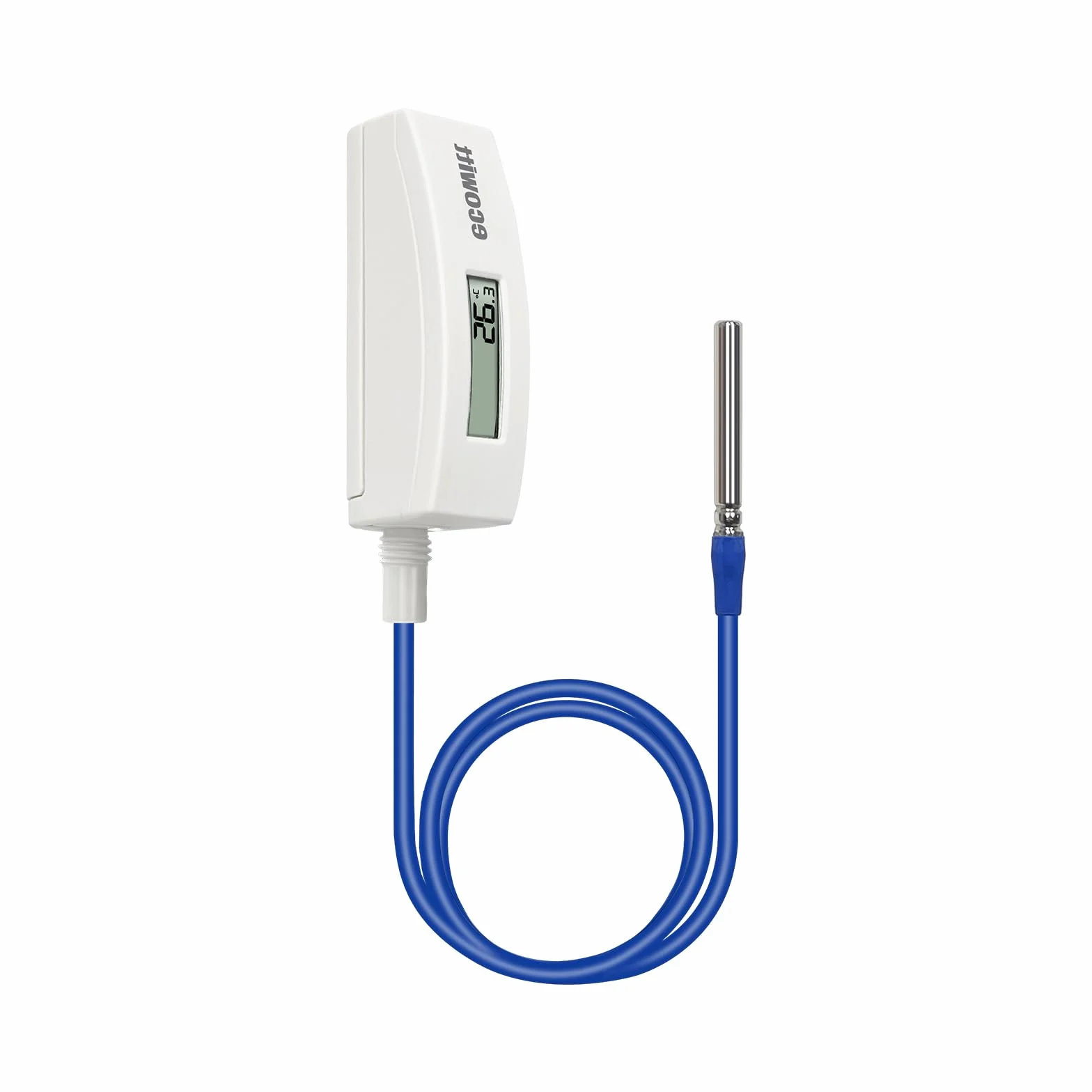 ECOWITT WN34D Domowy termometr basenowy, cyfrowy czujnik temperatury wody z wyświetlaczem LCD, wodoodporny, czujnik kablowy 3,28 stopy do basenów, wanien z hydromasażem