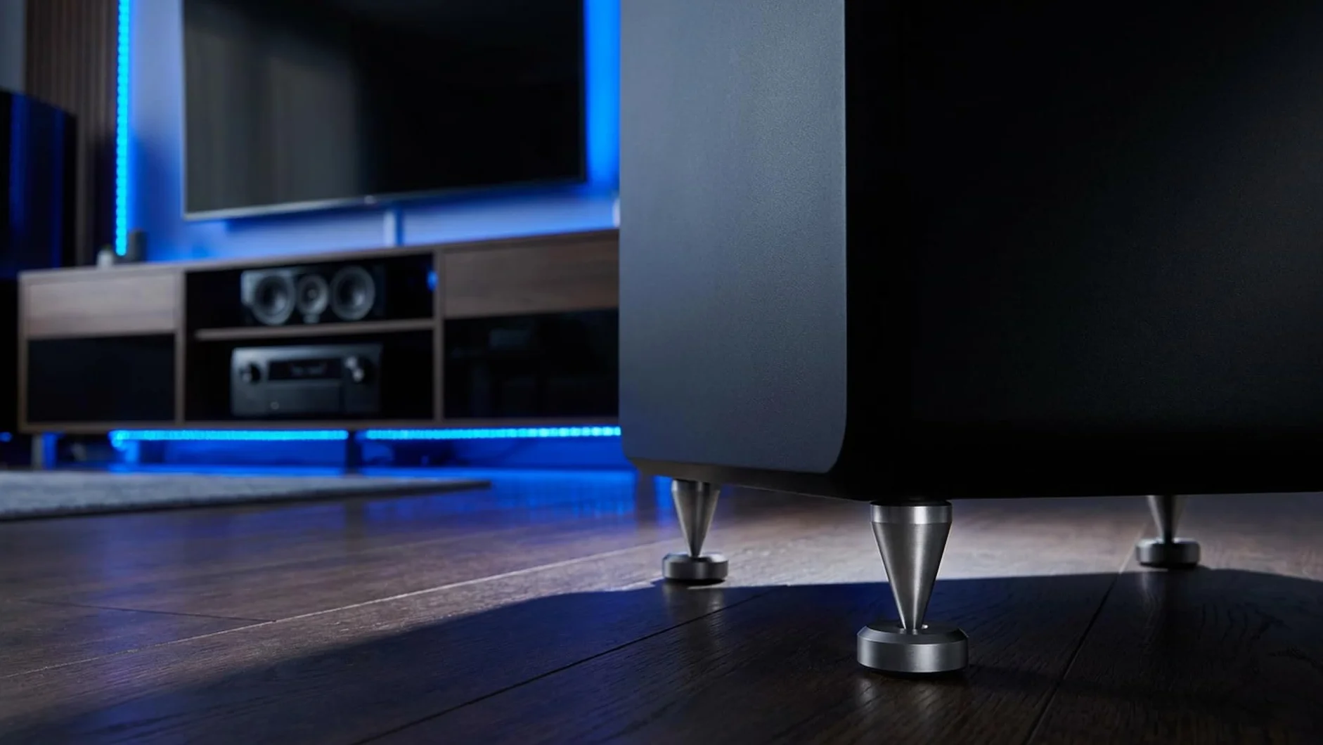 PrecisionGeek Kolce głośnikowe M8 z podkładkami izolacyjnymi 20 mm, zestaw 4 kolców + 4 podkładki, anodowane aluminium, szare, głośniki HiFi, stojaki AV, subwoofery i sprzęt audio, nóżki