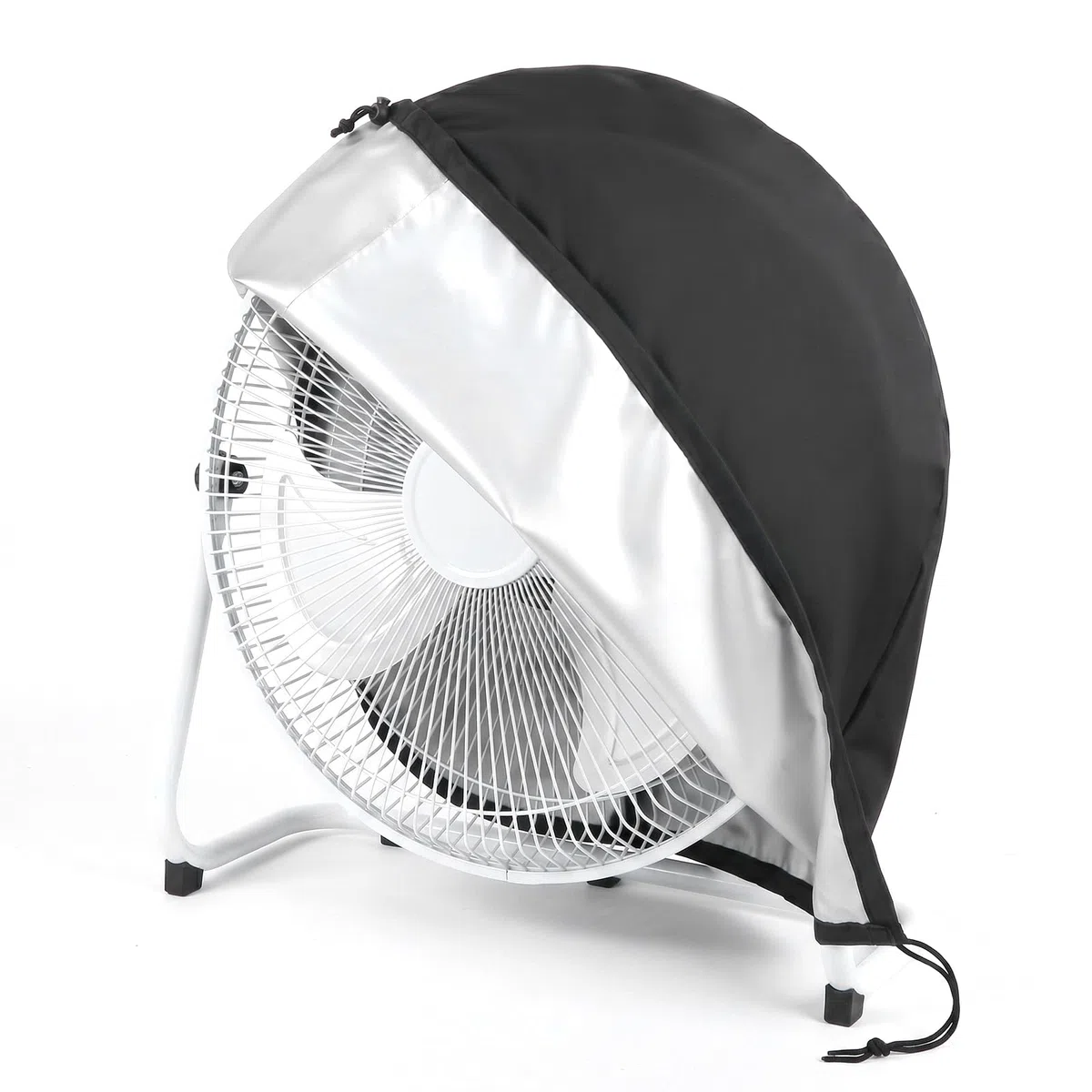Pokrowiec ochronny na wentylator stojący, wentylator stołowy, wentylator podłogowy, wodoszczelny i pyłoszczelny, do 61 cm średnicy, czarny