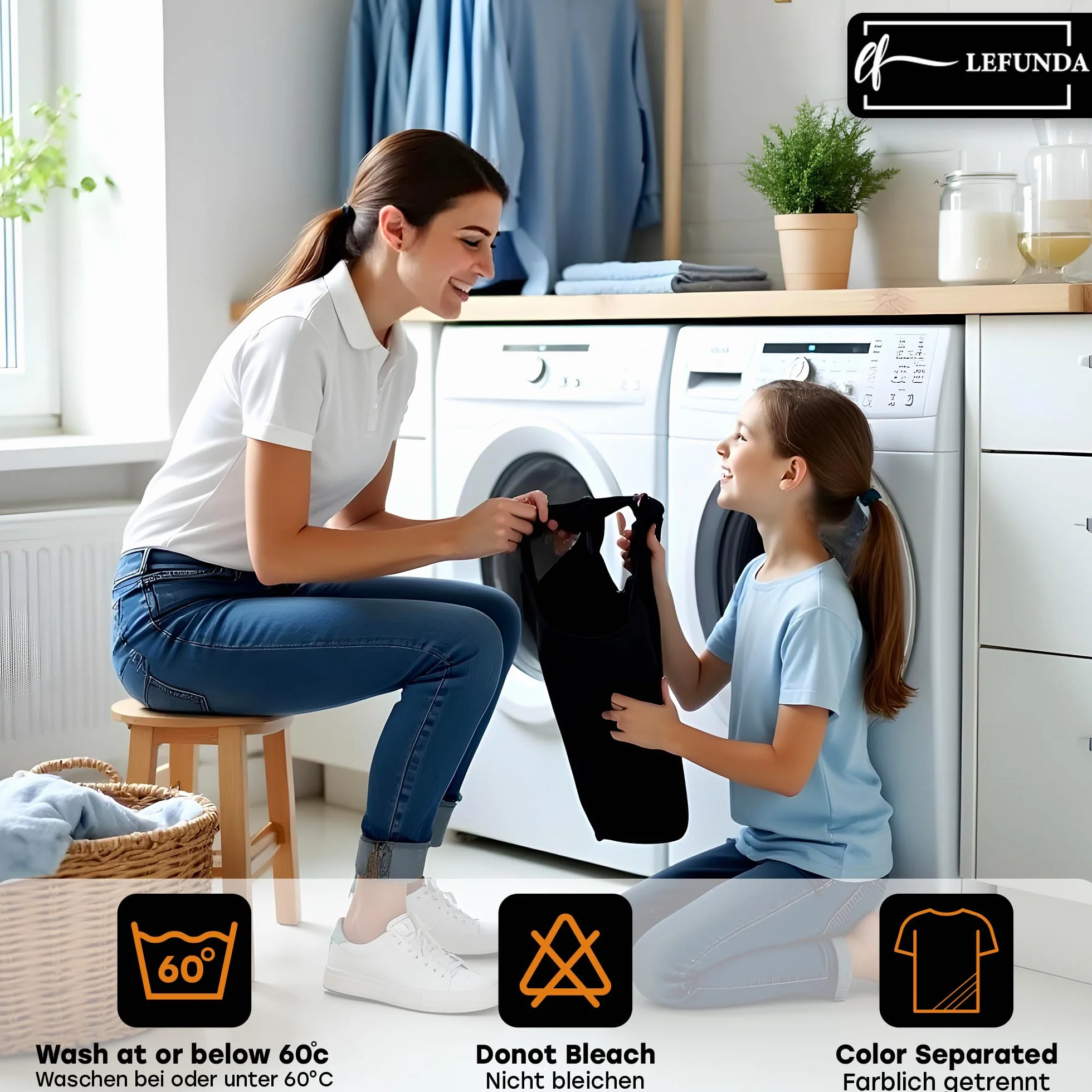 LEFUNDA Wodoodporny fartuch kuchenny z 3 kieszeniami, regulowane paski